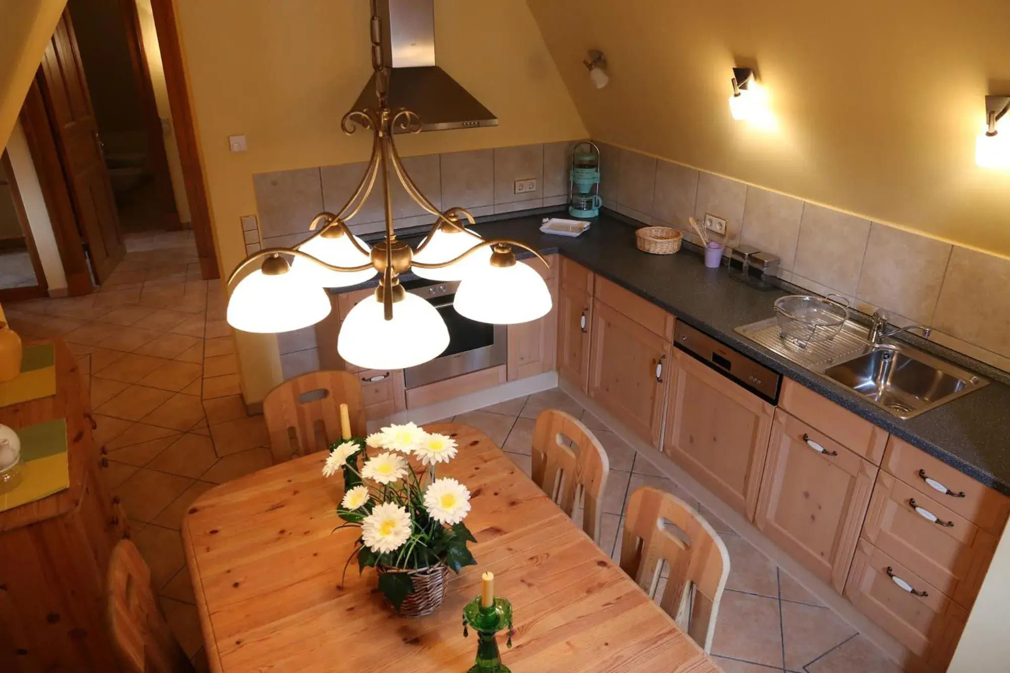 Kitchen or kitchenette in Gästehaus am Wasserturm Kitchen or kitchenette in Gästehaus am Wasserturm