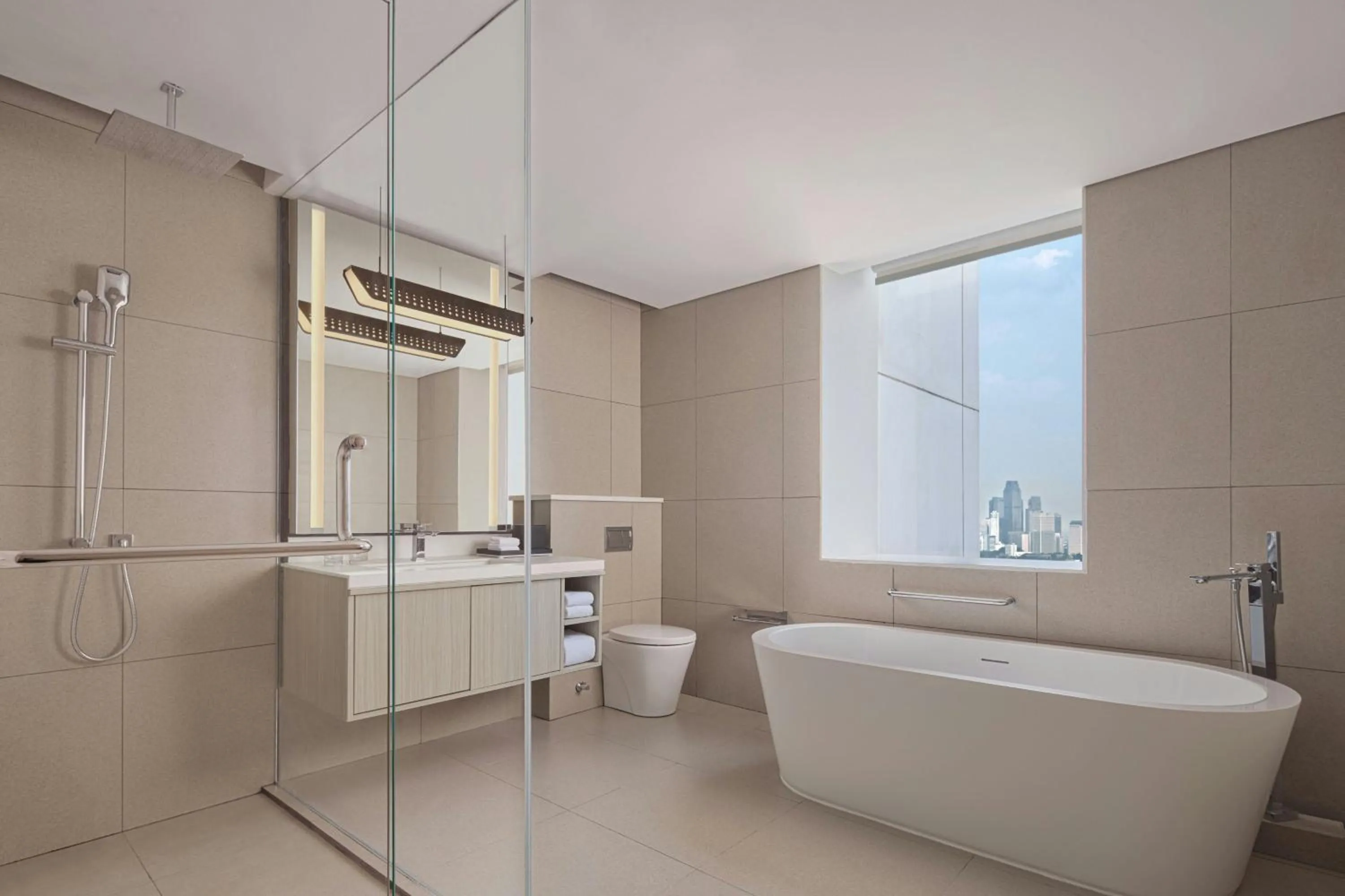 Bathroom in Aloft Jakarta Kebon Jeruk