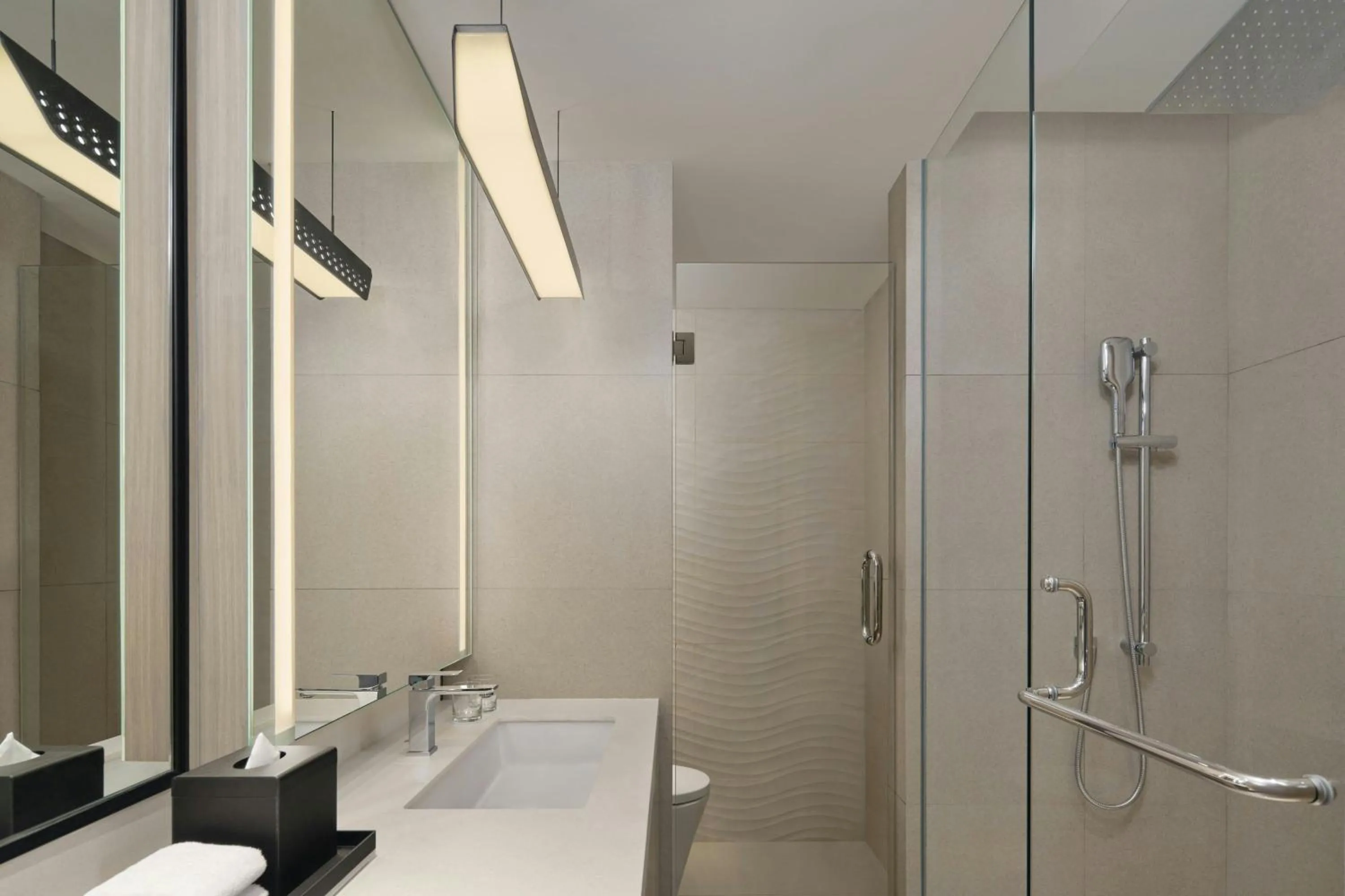 Bathroom in Aloft Jakarta Kebon Jeruk