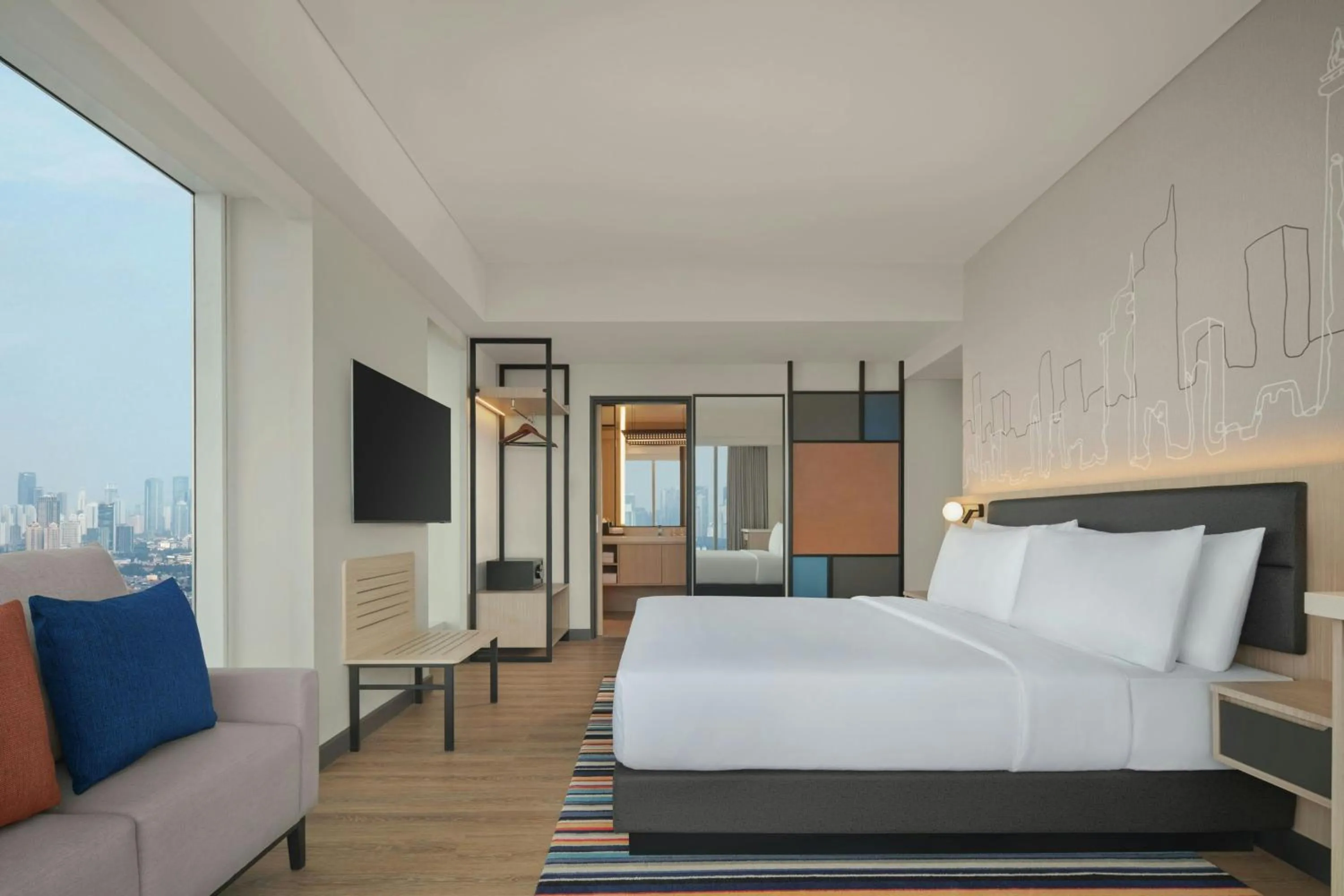 Photo of the whole room, Bed in Aloft Jakarta Kebon Jeruk