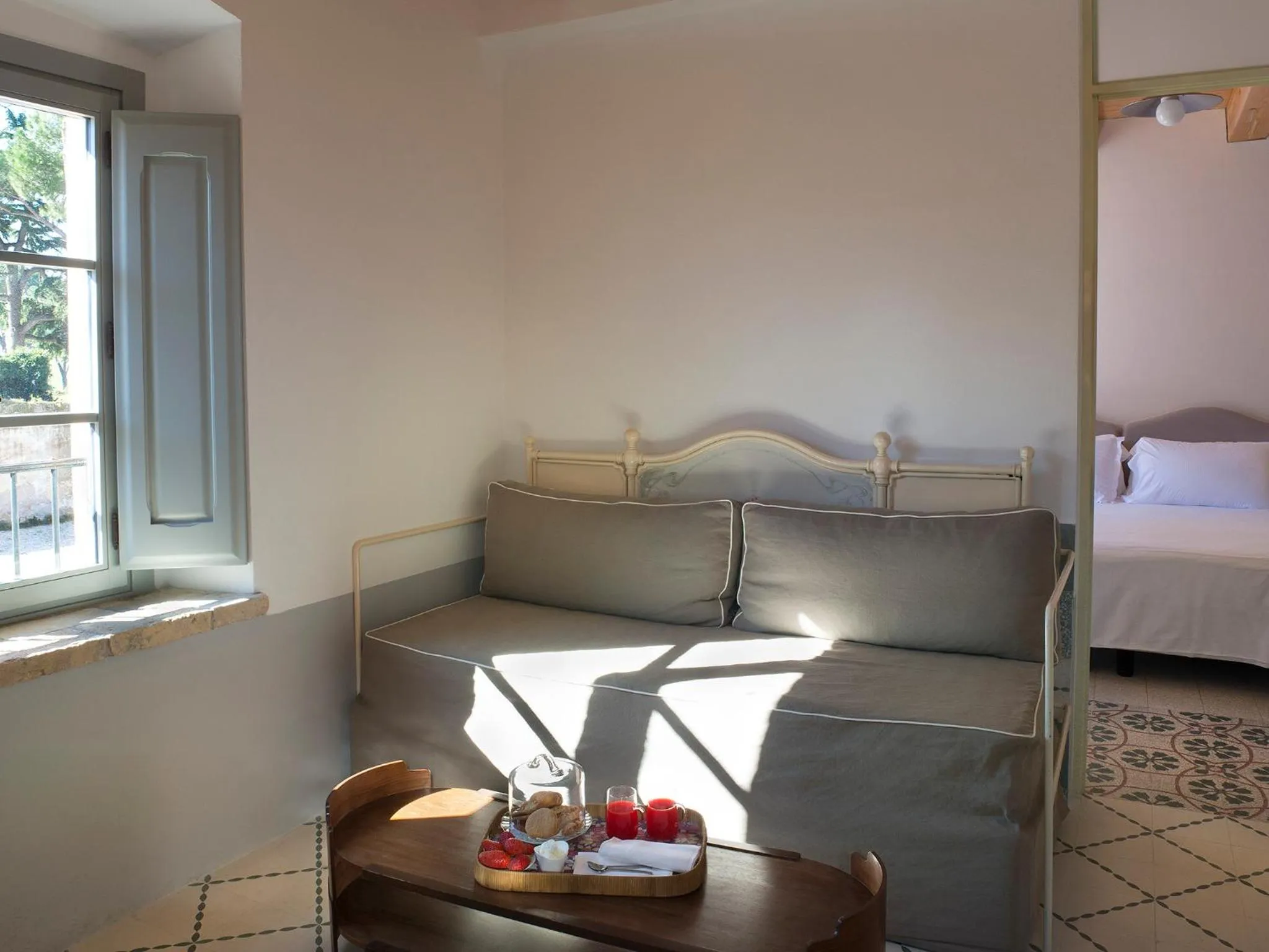 Seating area, Bed in I Casali del Pino
