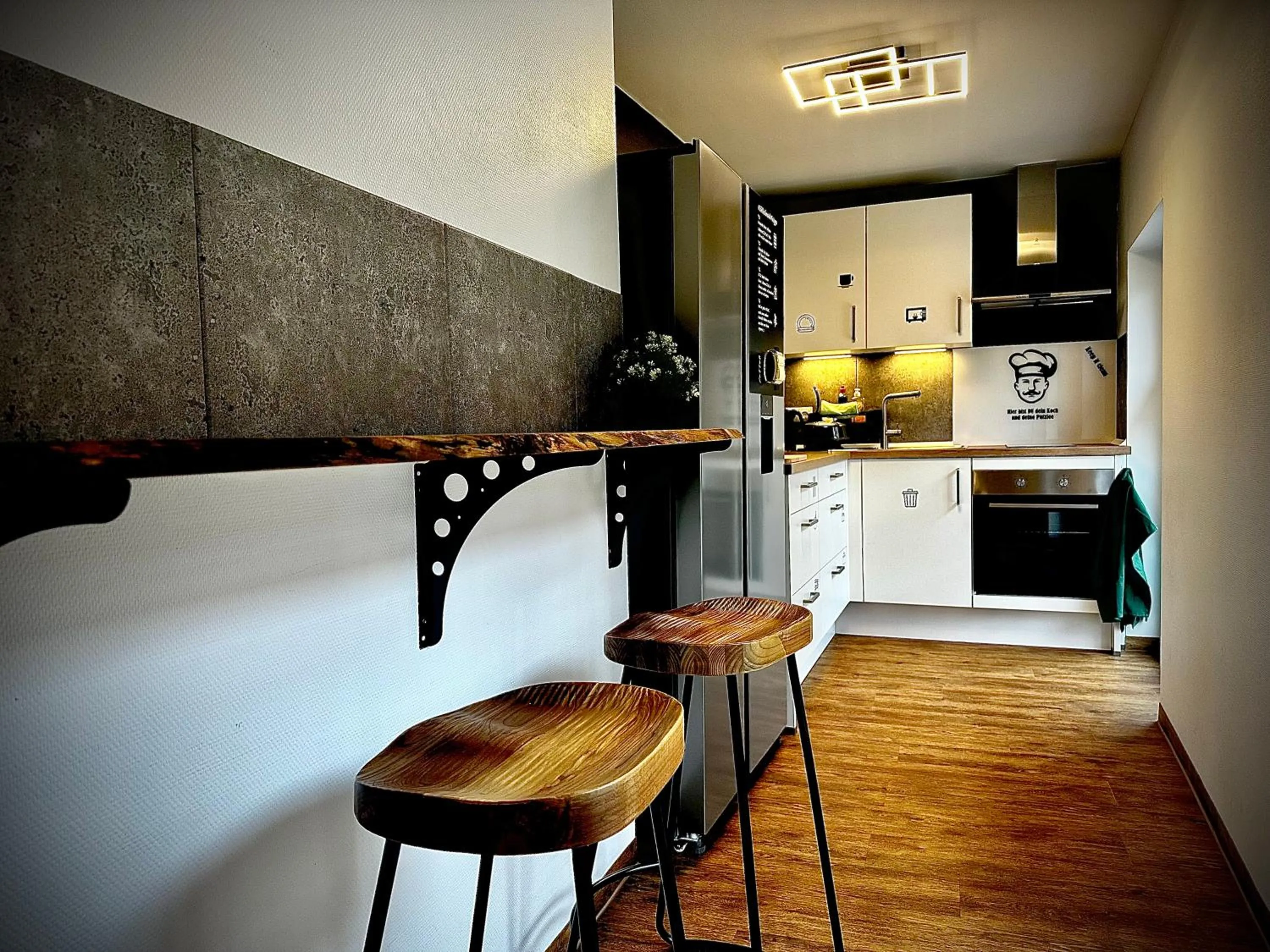 Kitchen or kitchenette in Privathotel Riesenbeck