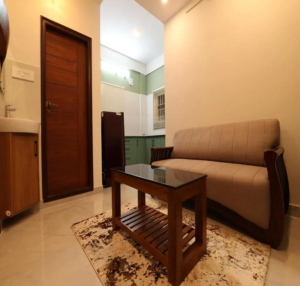 Living room in Olivette Suites