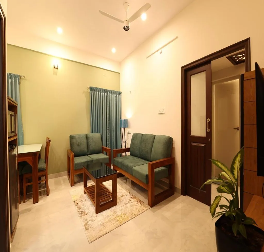 Living room in Olivette Suites