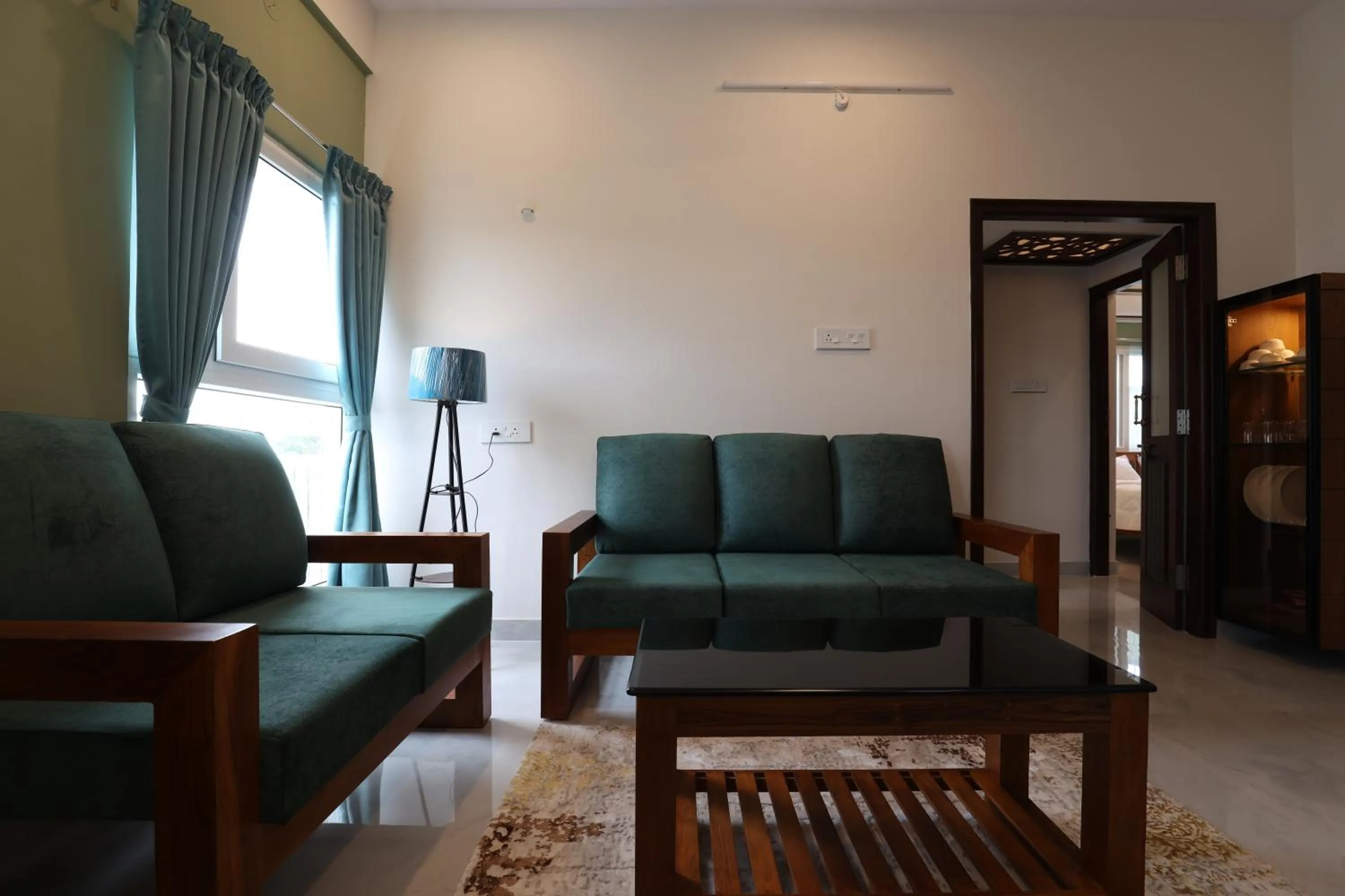 Living room in Olivette Suites