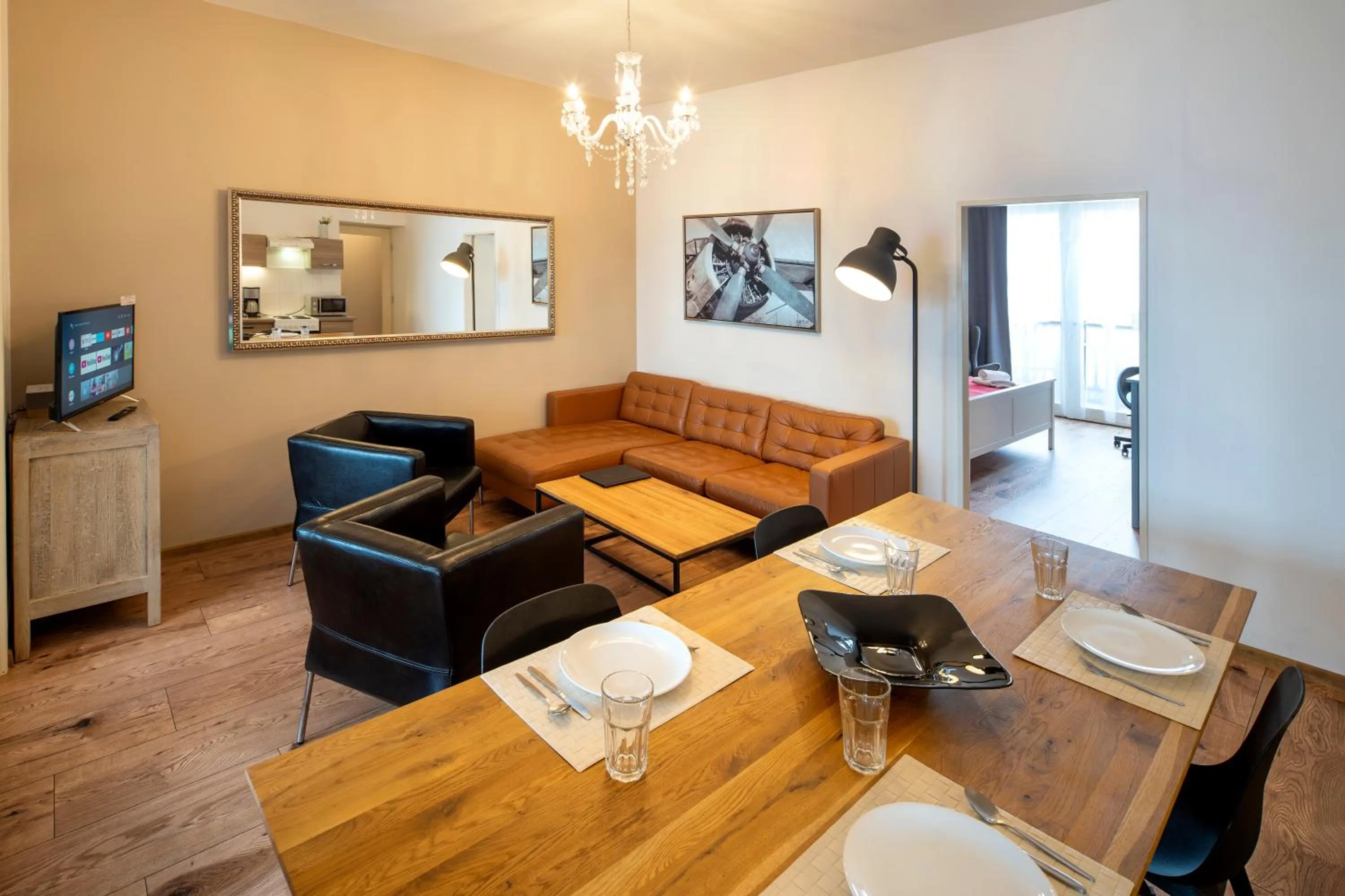 Living room in New Town - Apple Apartments