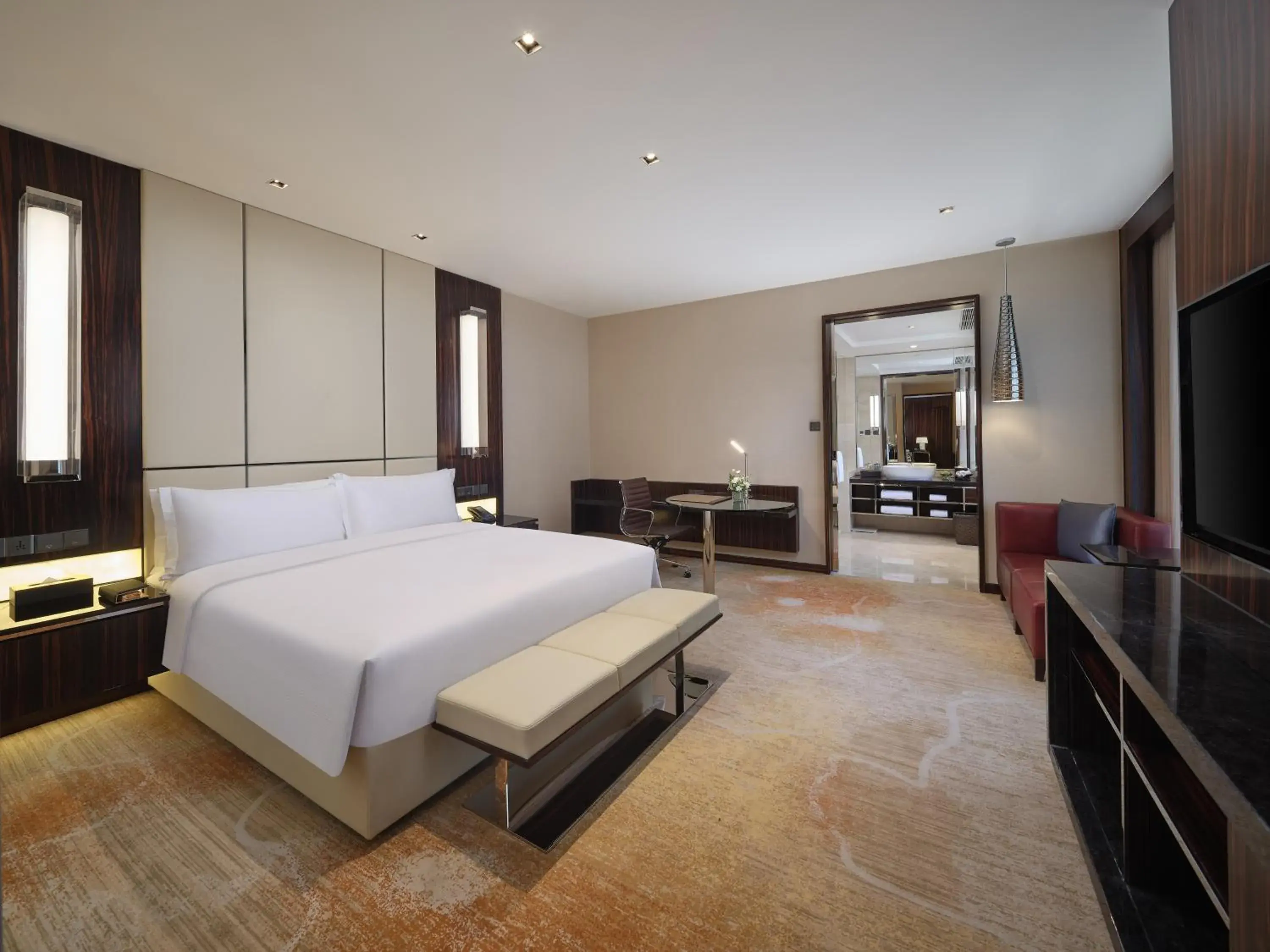 Bedroom, Bed in Hilton Harbin Exhibition Center Bedroom, Bed in Hilton Harbin Exhibition Center