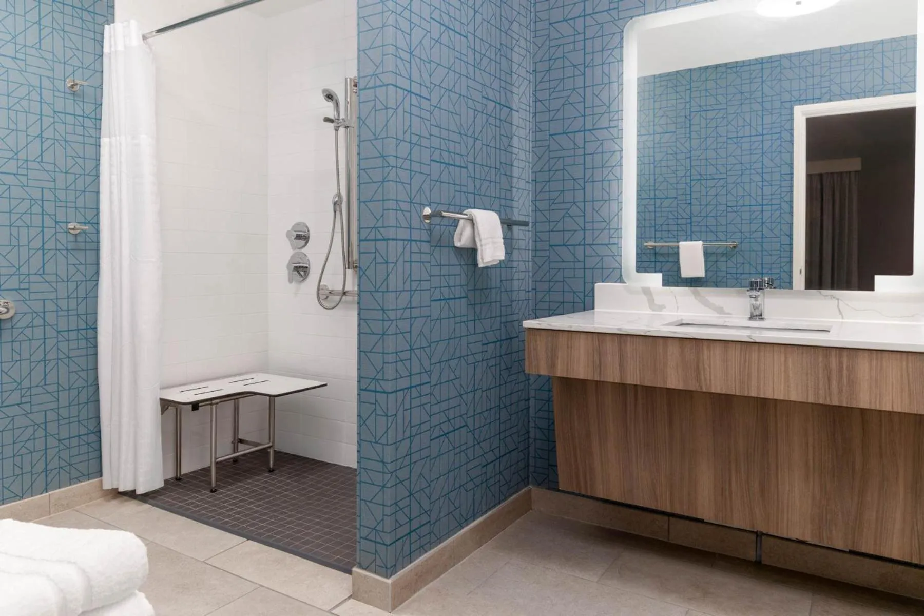 Shower in Homewood Suites By Hilton Puyallup Tacoma