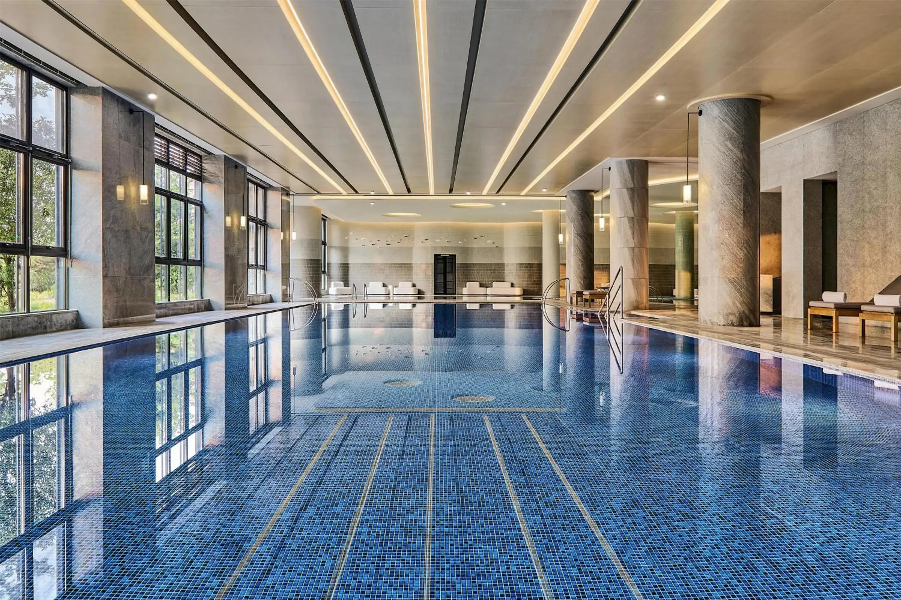 Pool view in Secan Hotel Qingdao, Curio Collection By Hilton Pool view in Secan Hotel Qingdao, Curio Collection By Hilton