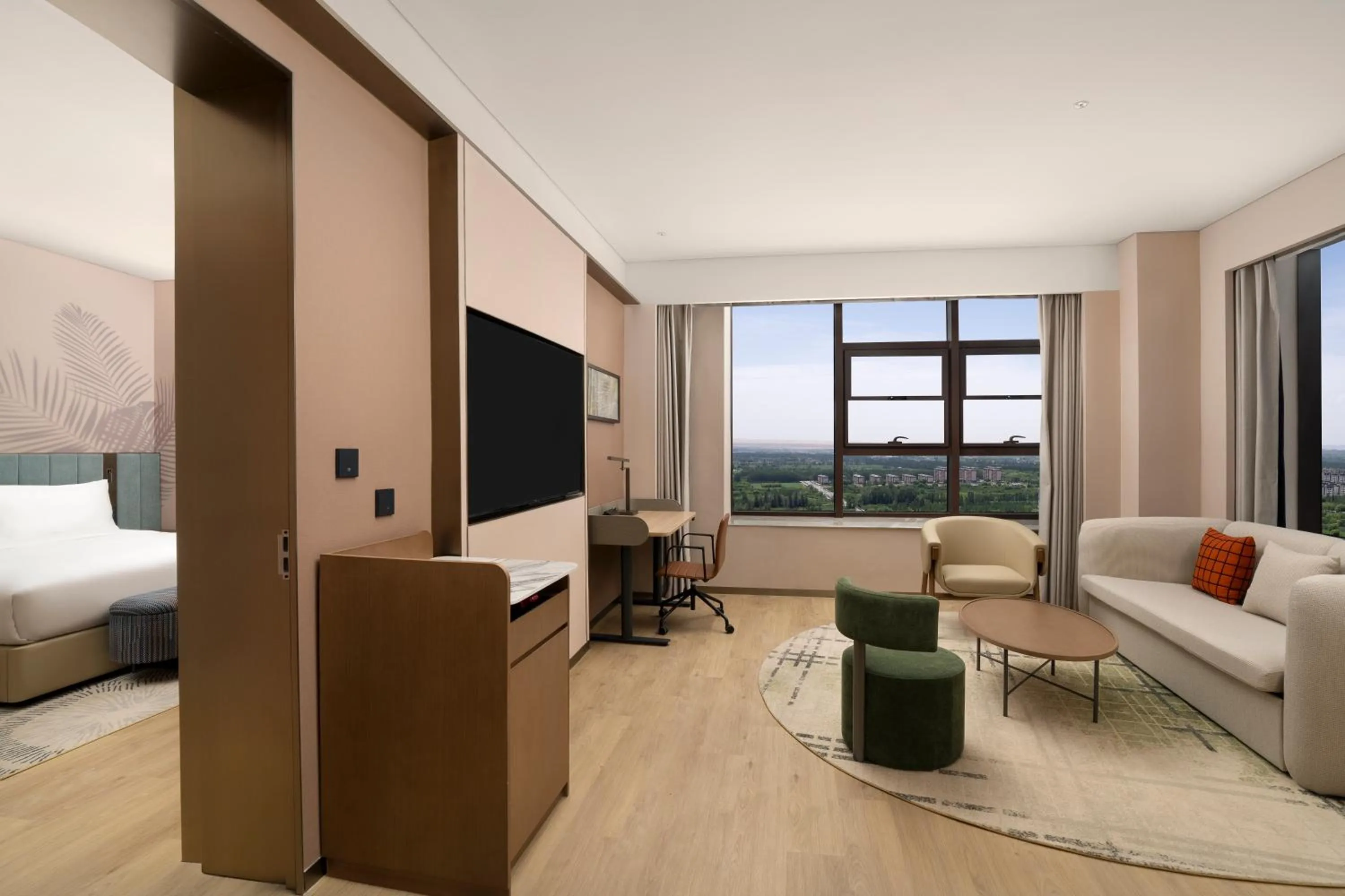 Bed in Hilton Garden Inn Zhongwei Shapotou