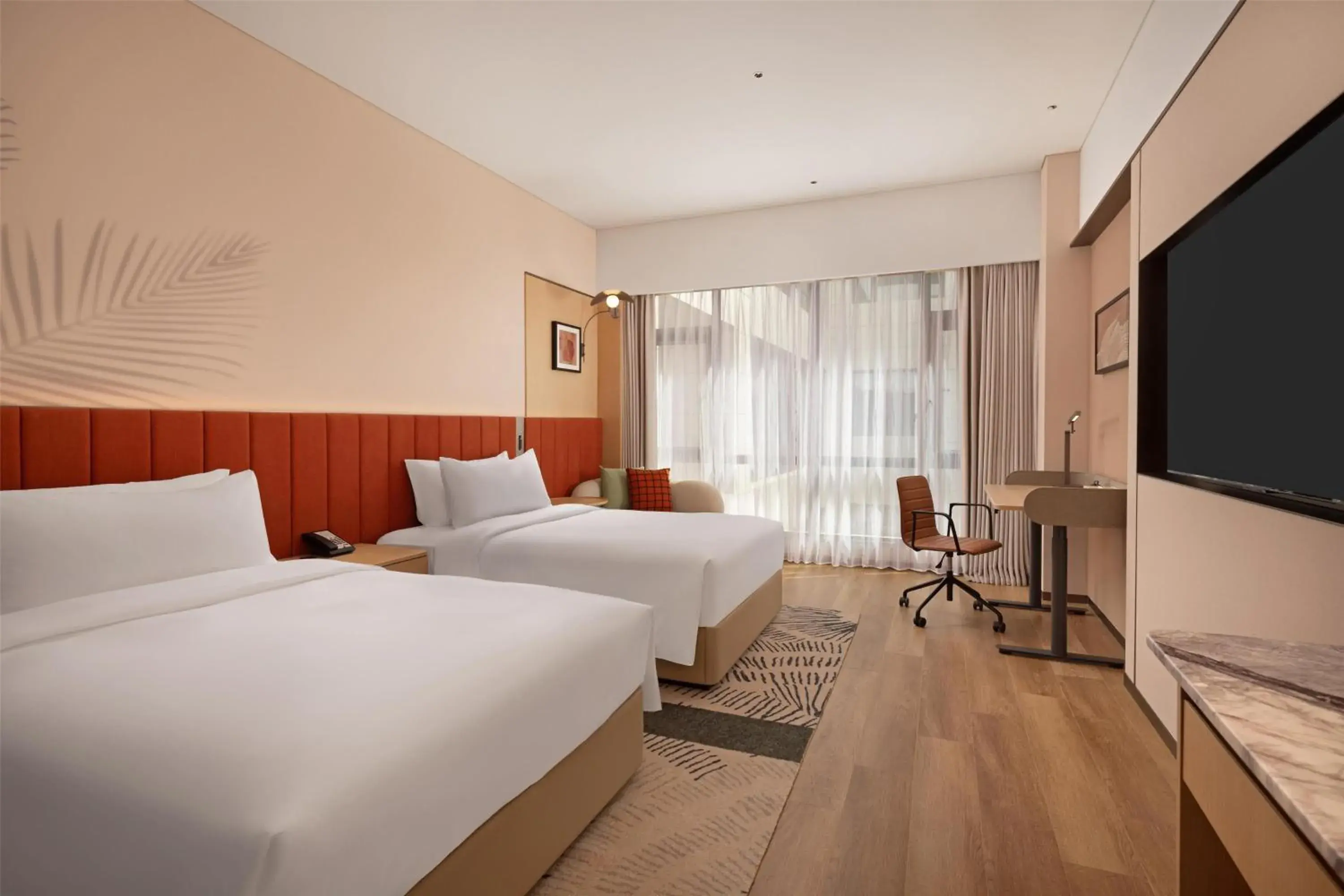 Deluxe Twin Room in Hilton Garden Inn Maoming Xinyi Deluxe Twin Room in Hilton Garden Inn Maoming Xinyi