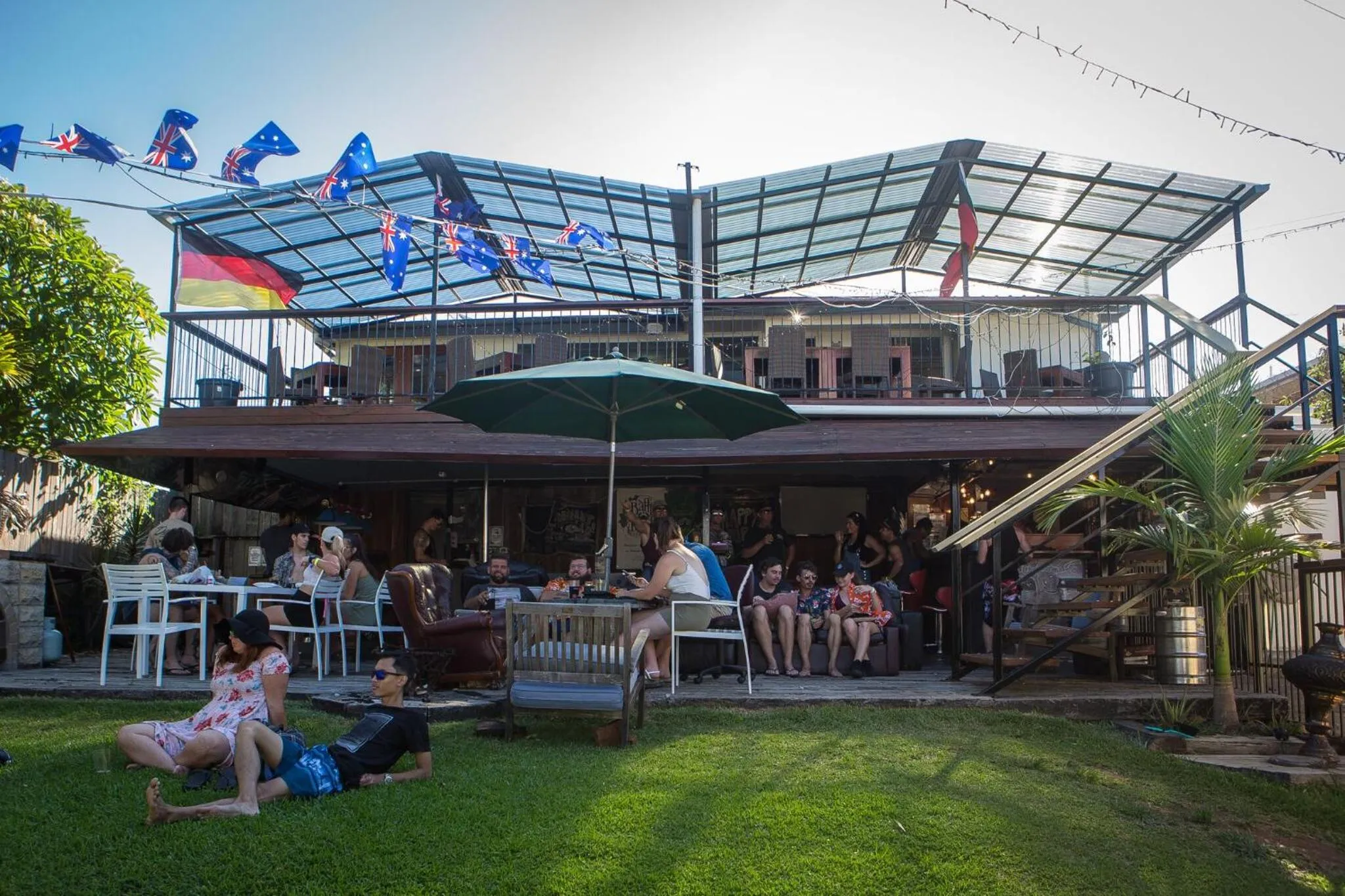 Patio in Gladstone Backpackers