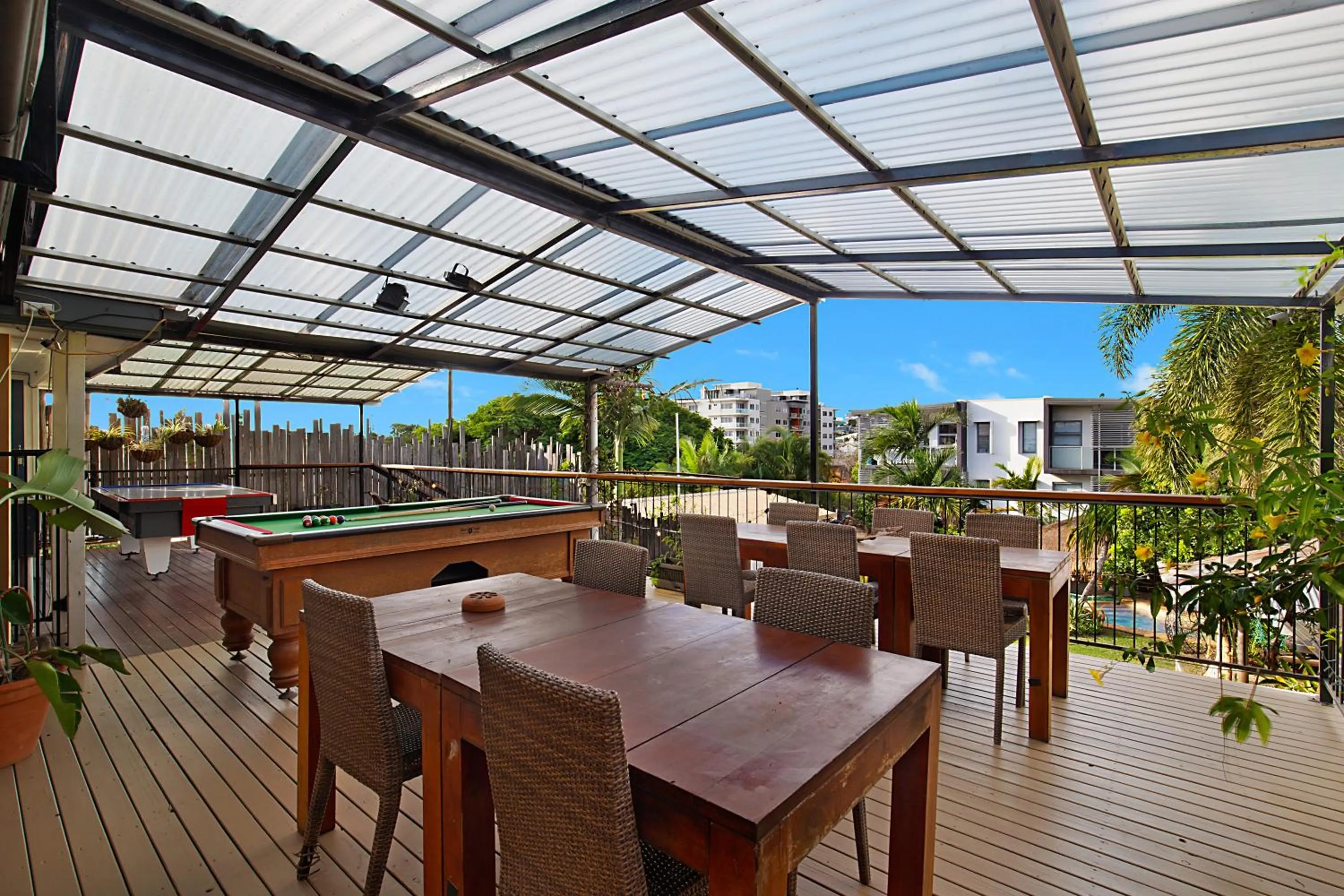 Patio in Gladstone Backpackers