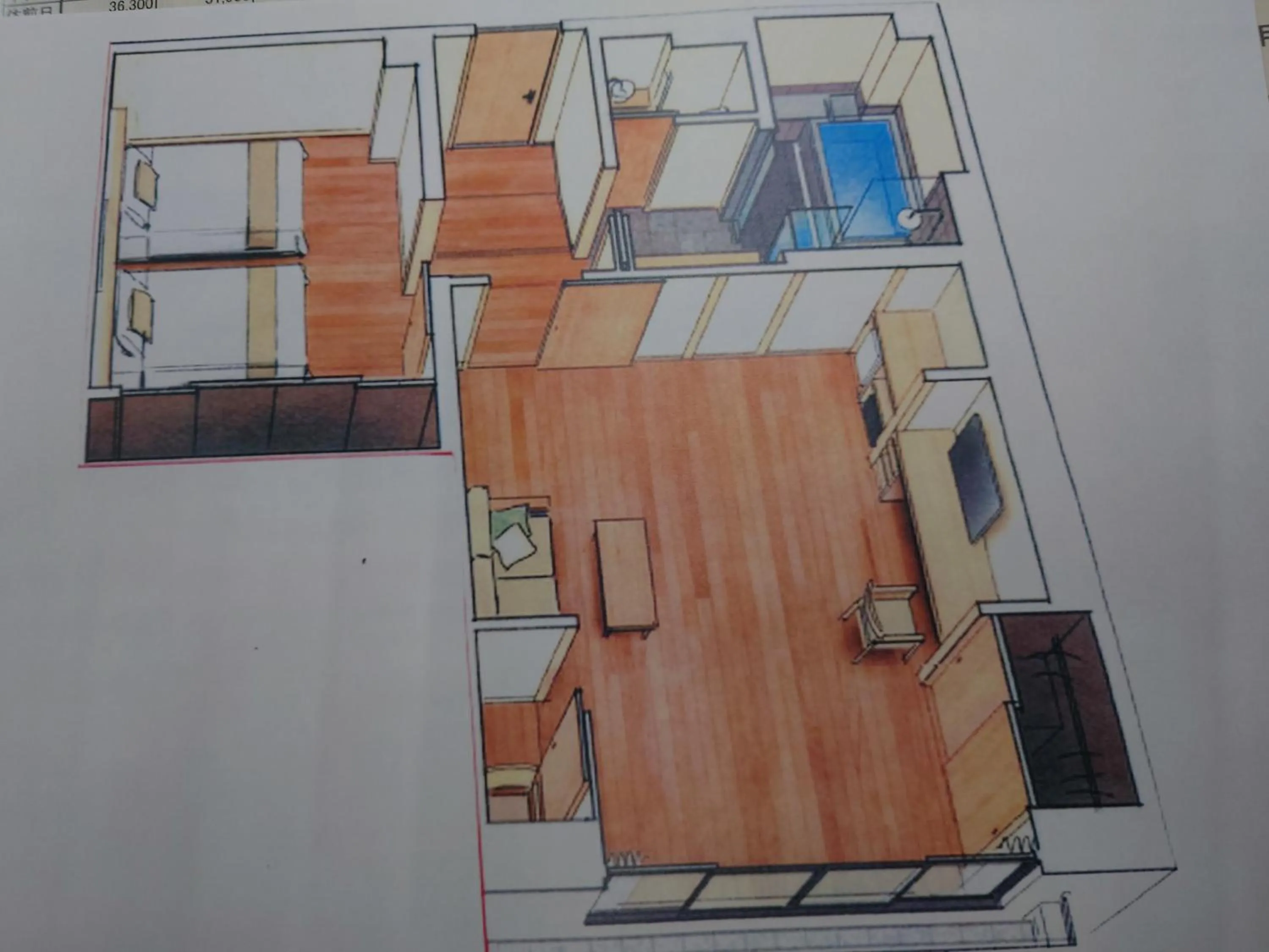 Floor plan in Kawakamiya Kasuitei