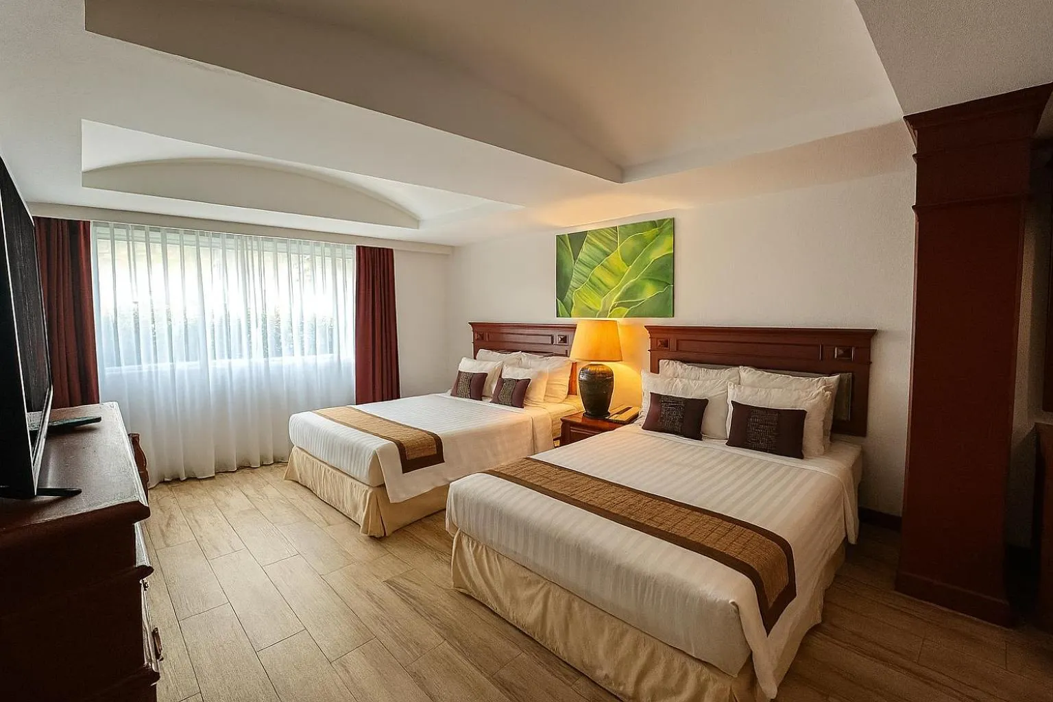 Bed in The Taksim Royal Beach Hotel