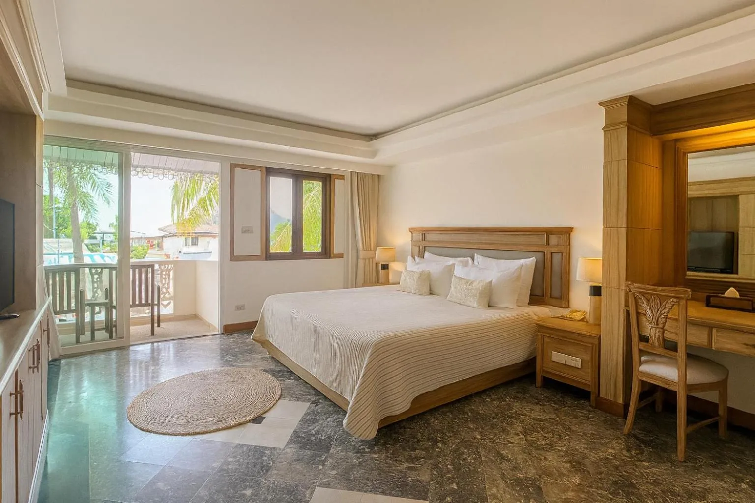 Bed in The Taksim Royal Beach Hotel