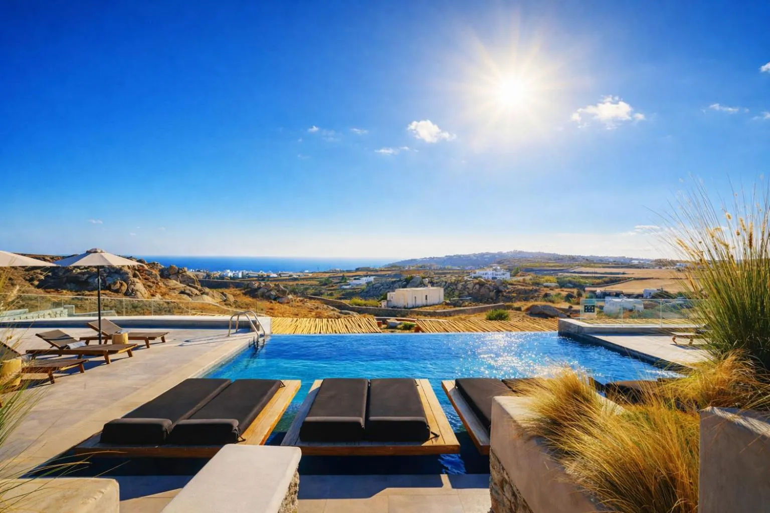 Pool view in Evi Suites & Villas