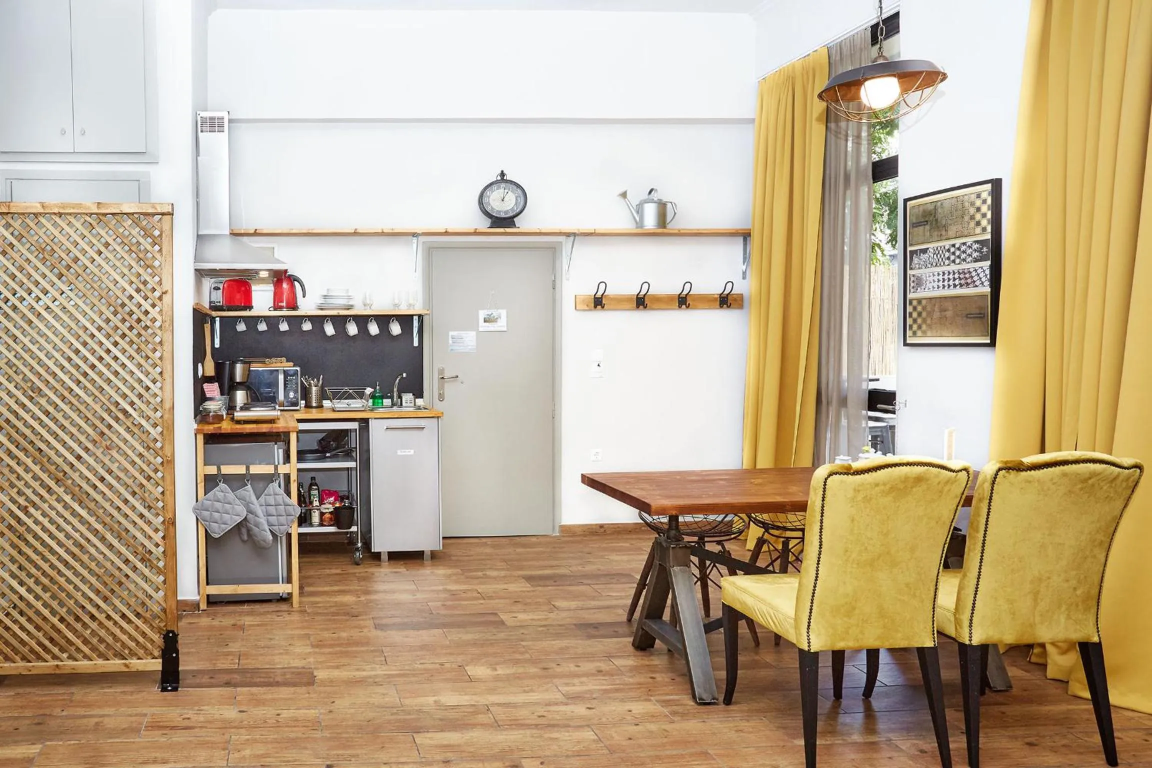 Kitchen or kitchenette in Aris Athens Suites