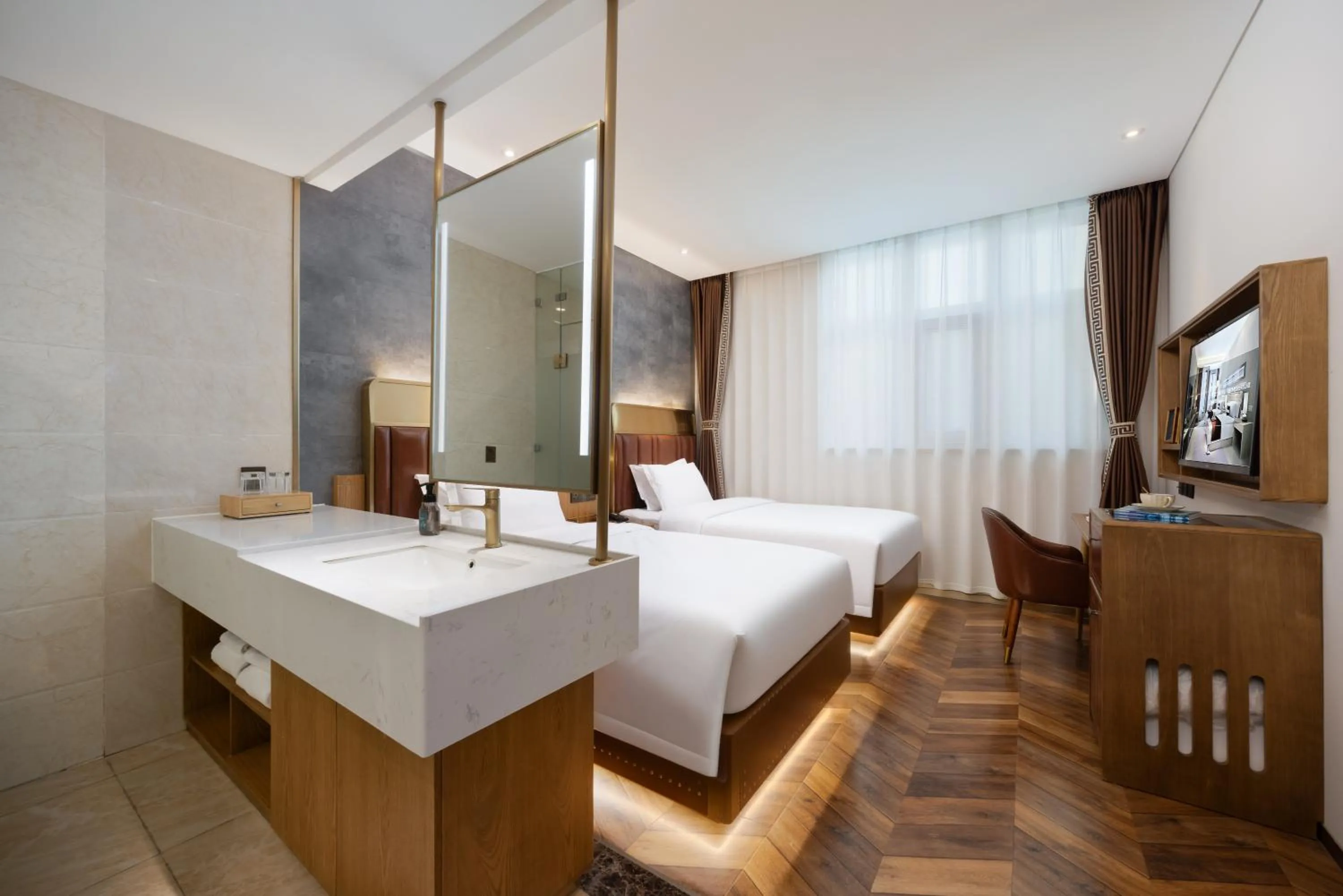 Photo of the whole room, Bed in Beijing TangFu Chinese Culture Boutique Hotel Sanlitun Embassy Area