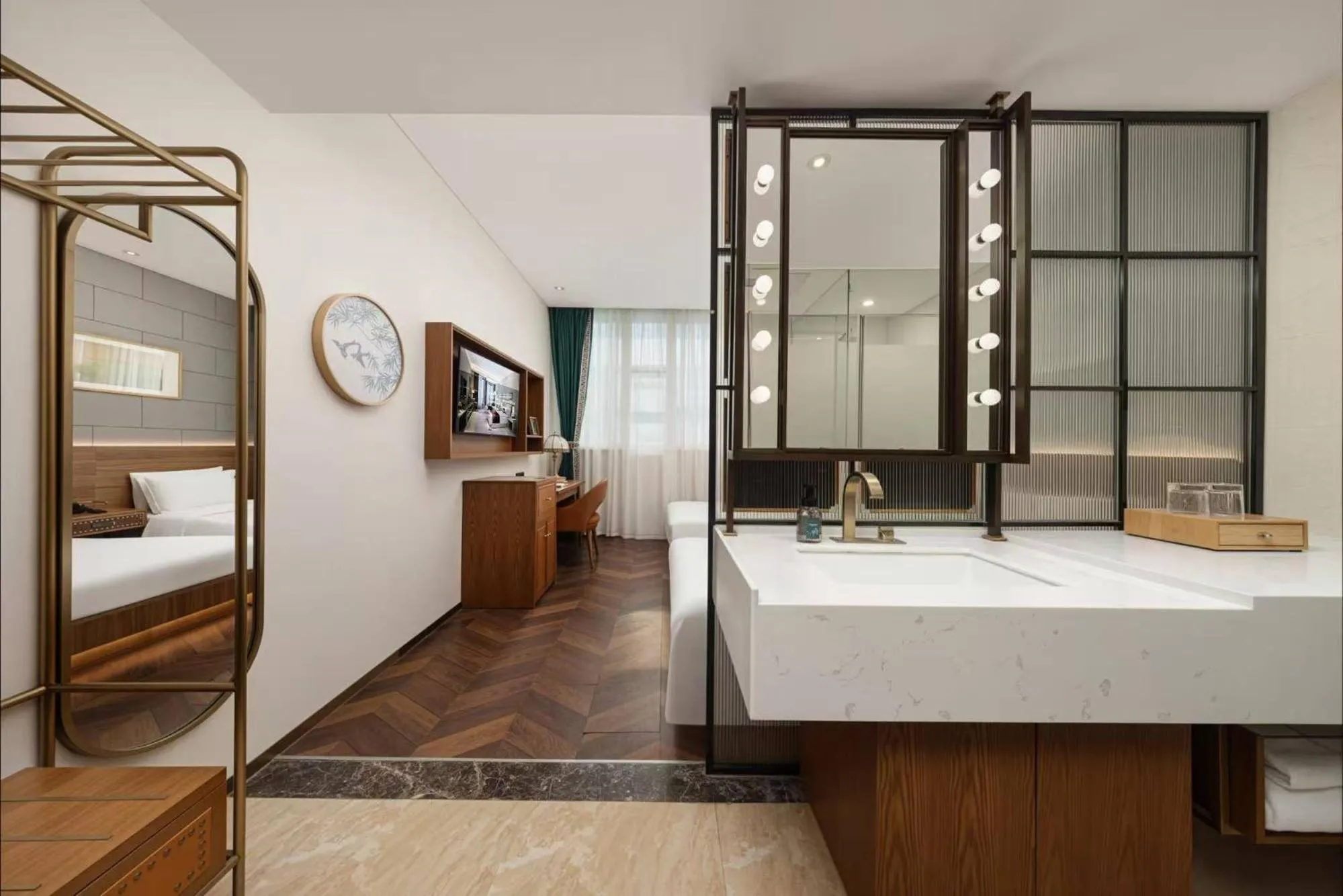 Photo of the whole room, Bed in Beijing TangFu Chinese Culture Boutique Hotel Sanlitun Embassy Area