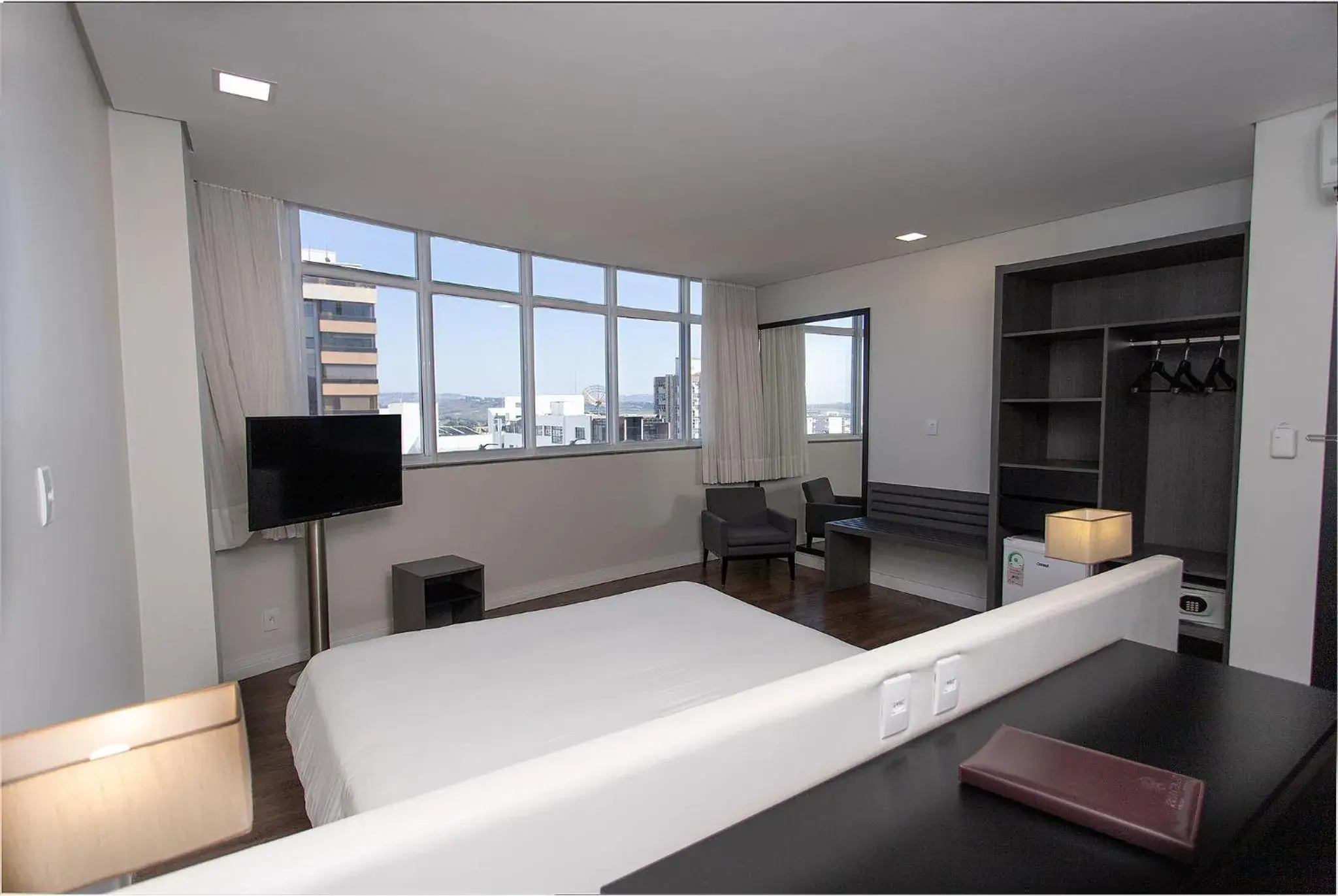 View (from property/room), Bed in Fratele Business Hotel View (from property/room), Bed in Fratele Business Hotel