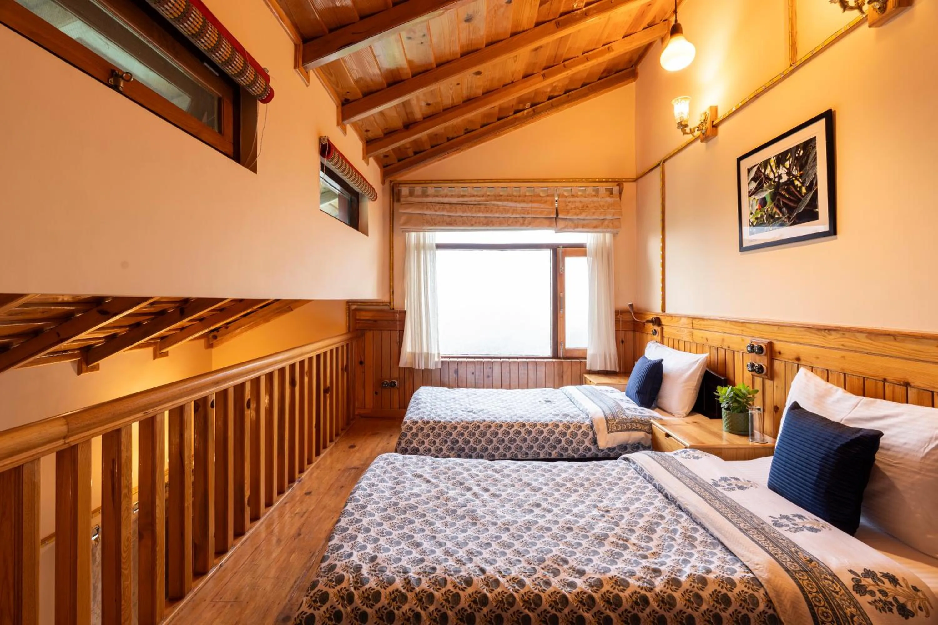 Bed in Parvada Bungalows