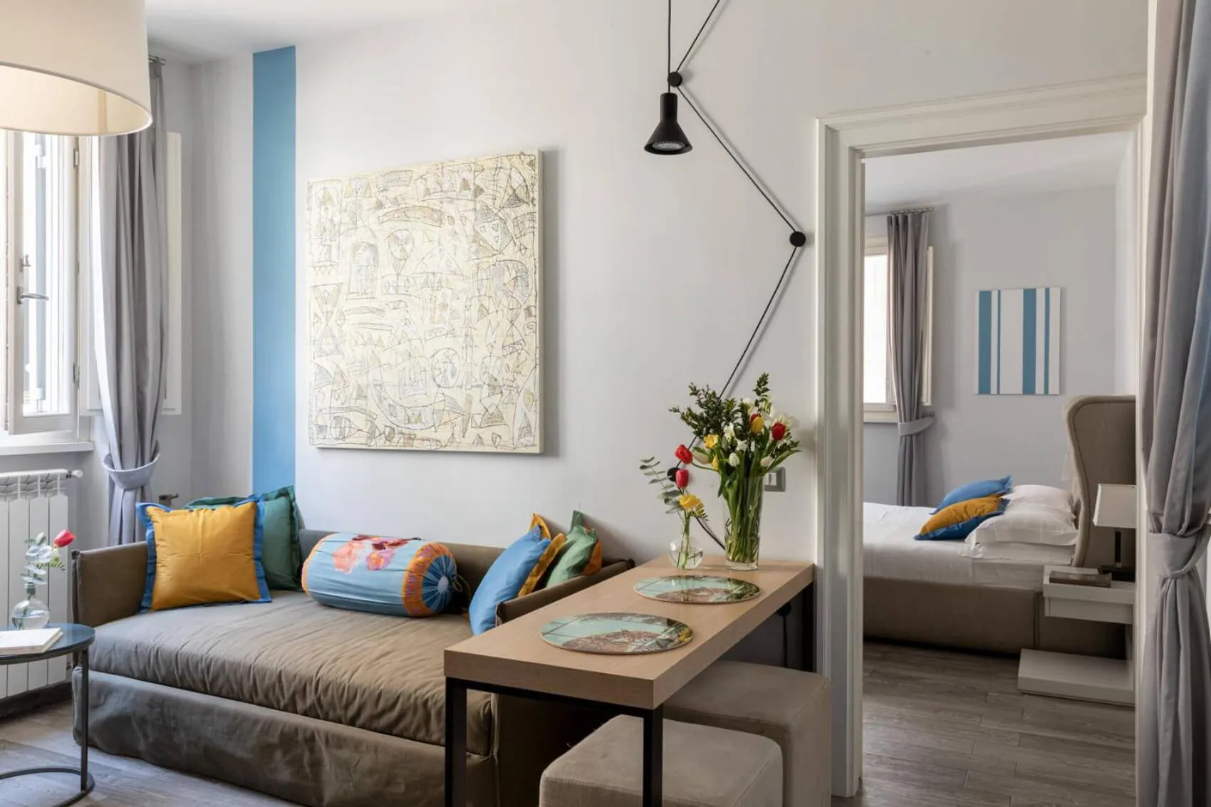 Lounge or bar in Now Apartments, ApartHotel in the heart of Rome