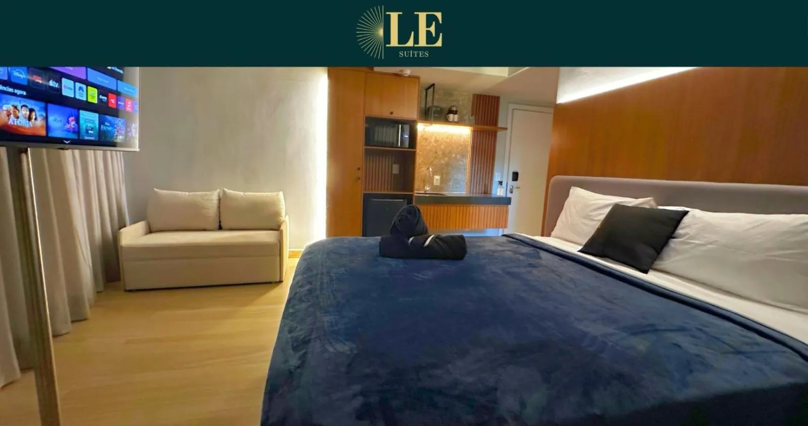 Bed in Setai Yacht Apart Hotel by lesuites