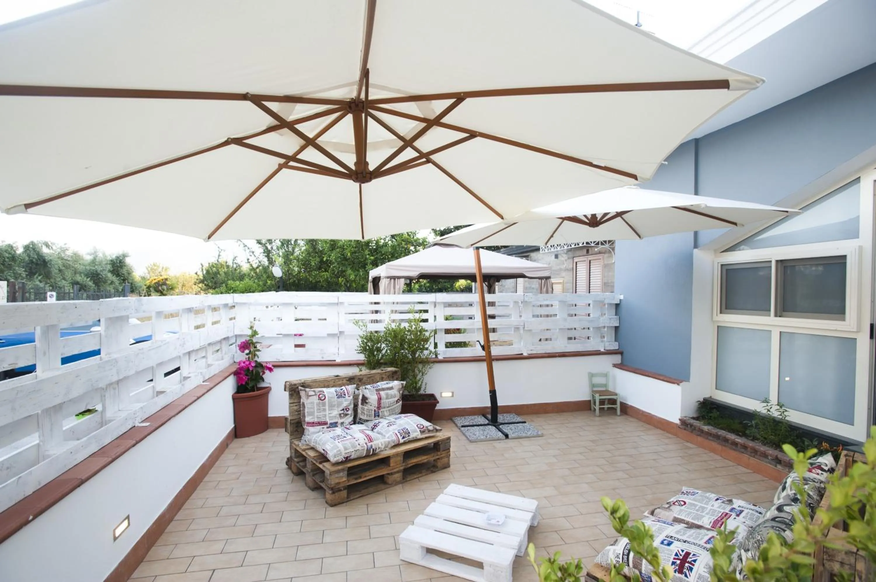 Patio in City Pompei Accommodations