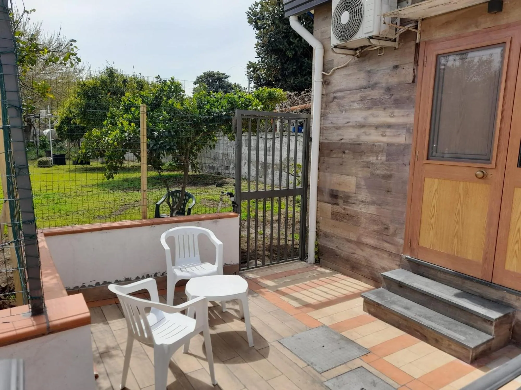 Patio in City Pompei Accommodations