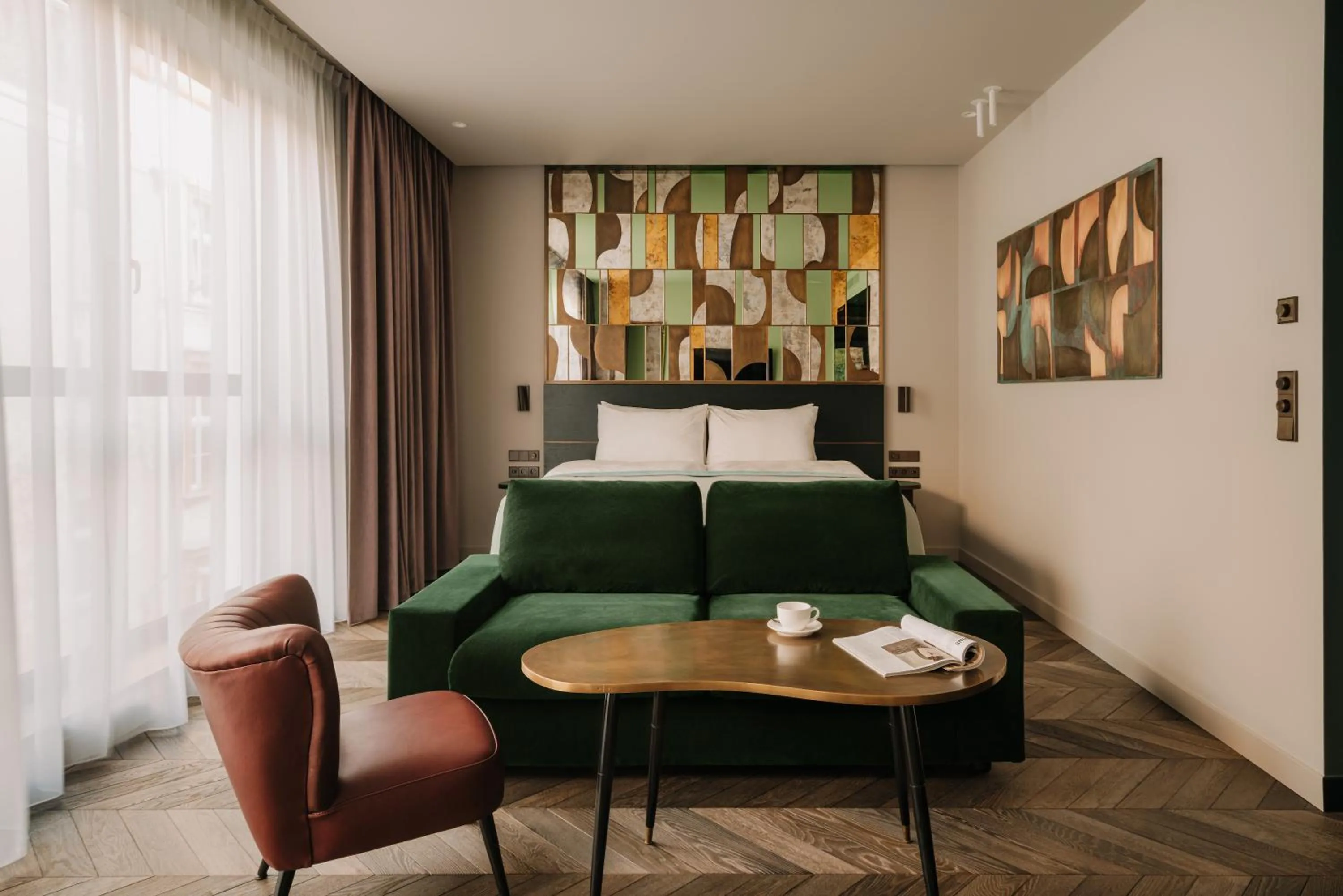 Seating area in The Cyrus Hotel