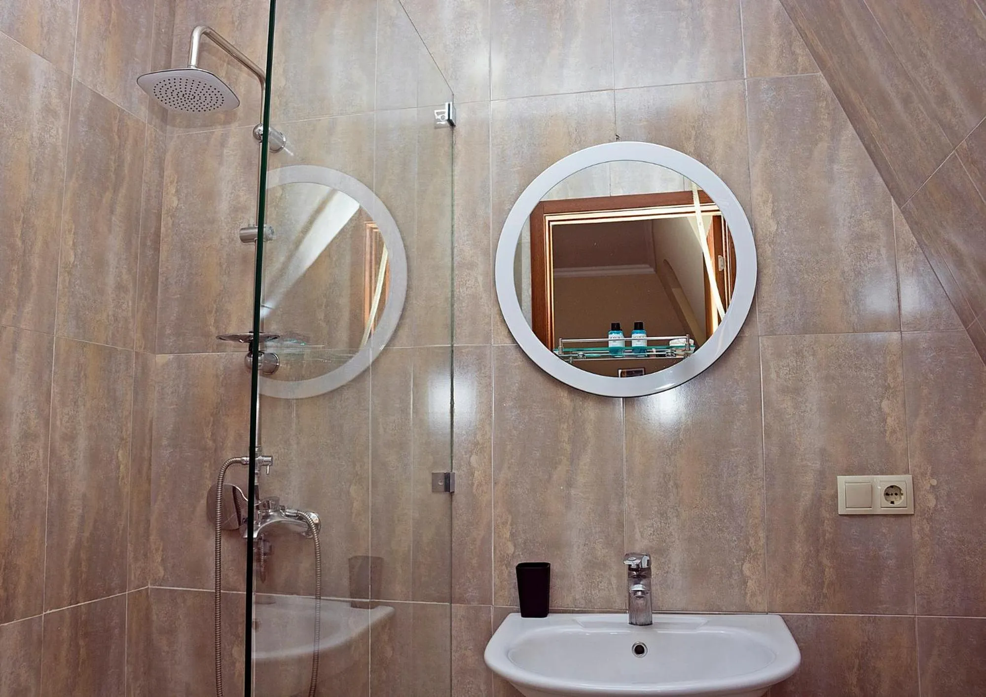 Shower, Bathroom in Point Hotel Tbilisi