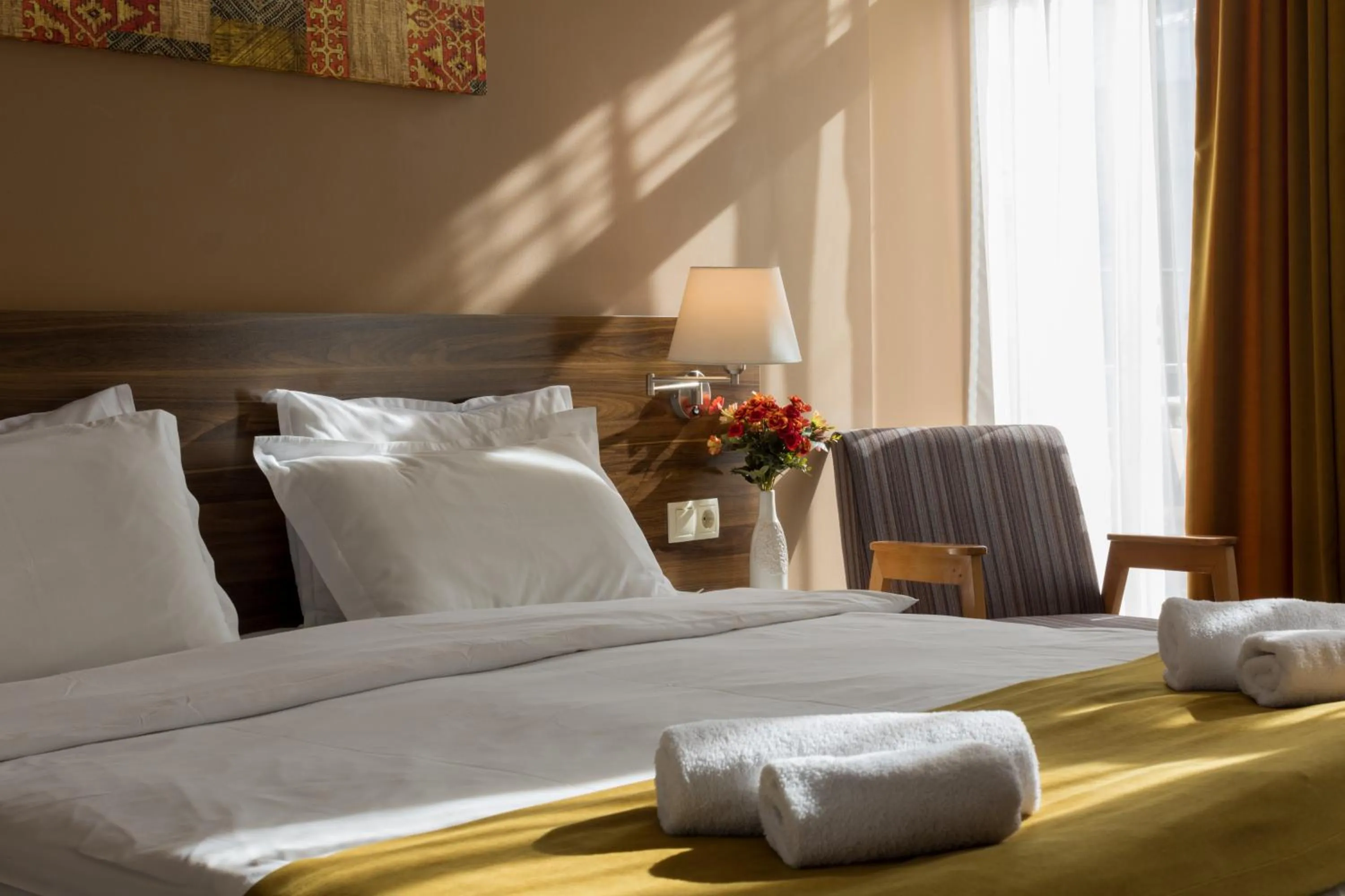 Bed in Point Hotel Tbilisi