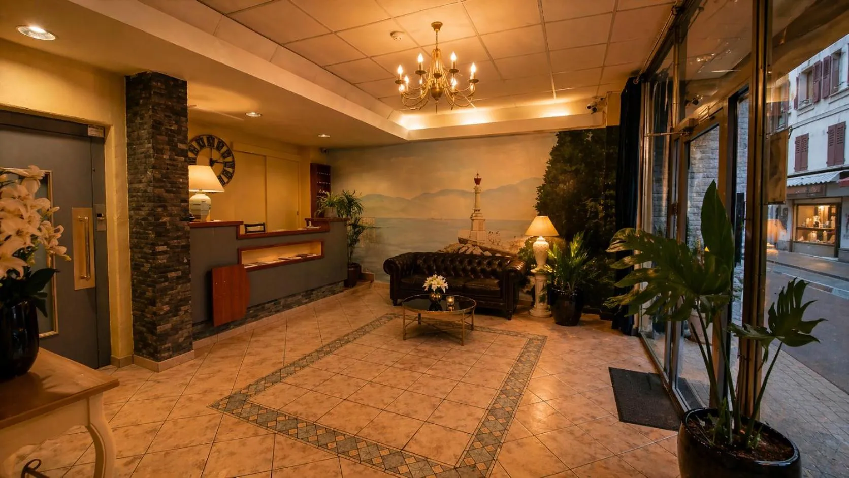 Lobby or reception in Hôtel du Palais