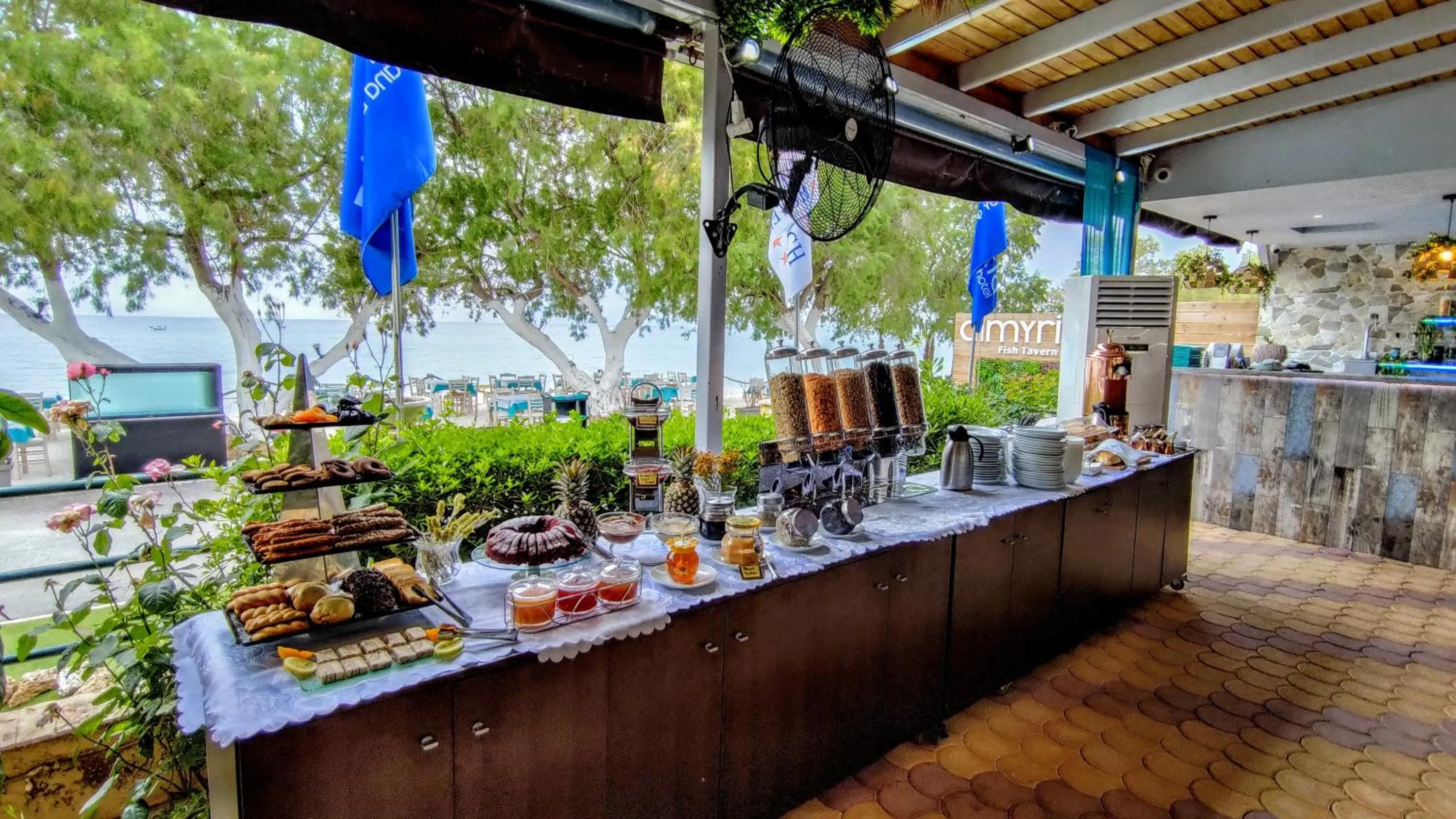 Buffet breakfast in Grand Beach Hotel Thassos