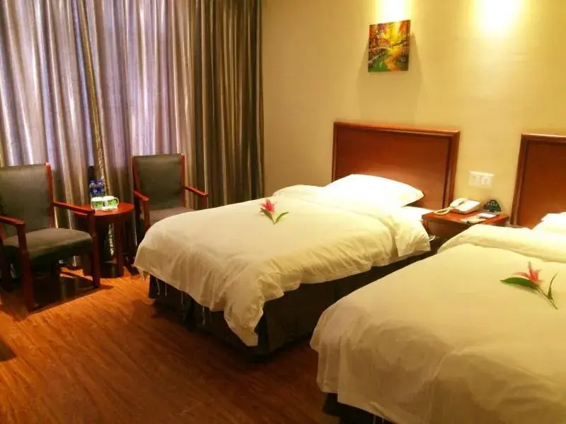 Bed in GreenTree Inn Fuyang Shopping Mall Bed in GreenTree Inn Fuyang Shopping Mall