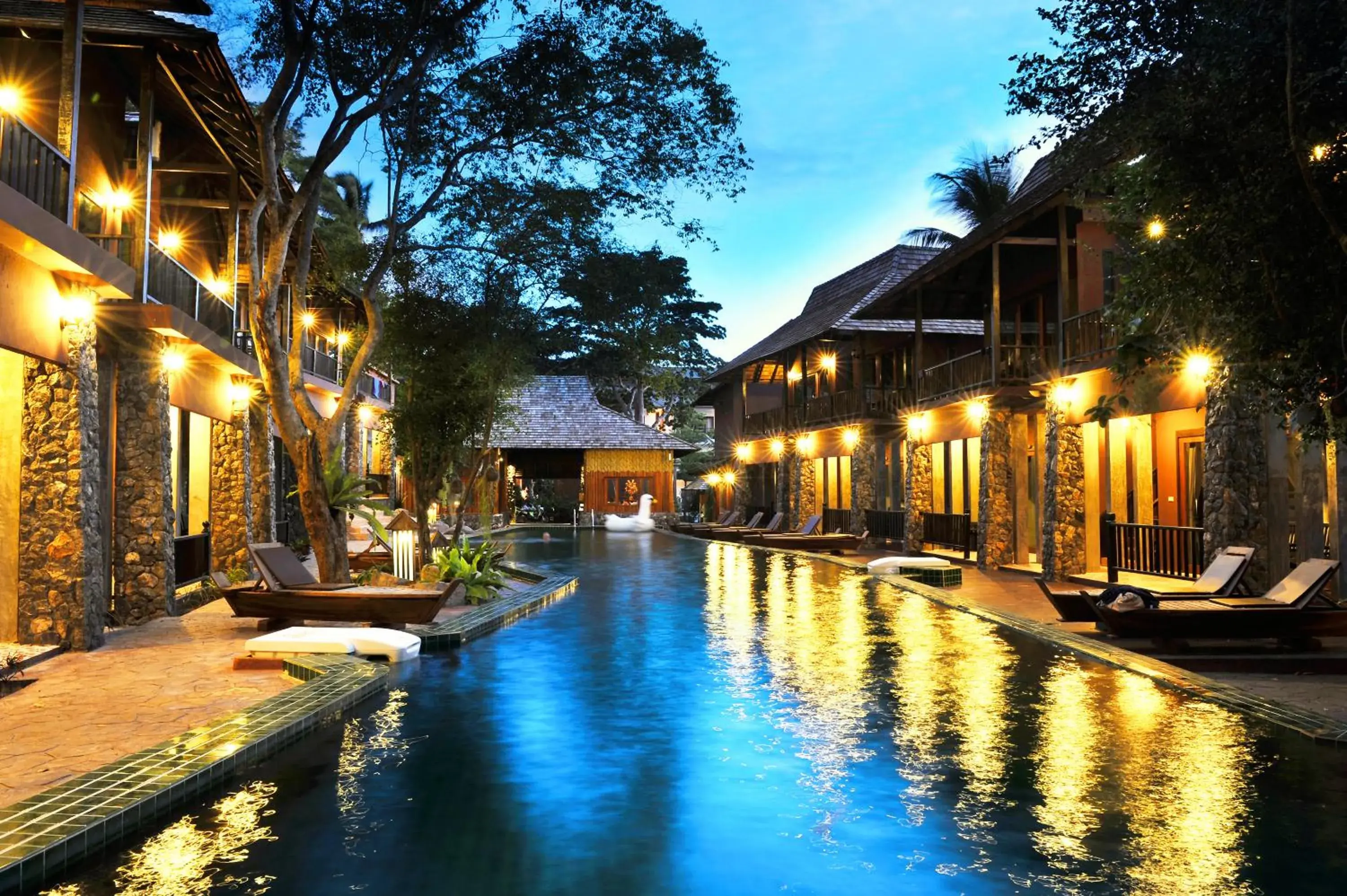 Pool view in Koh Tao Beach Club Pool view in Koh Tao Beach Club