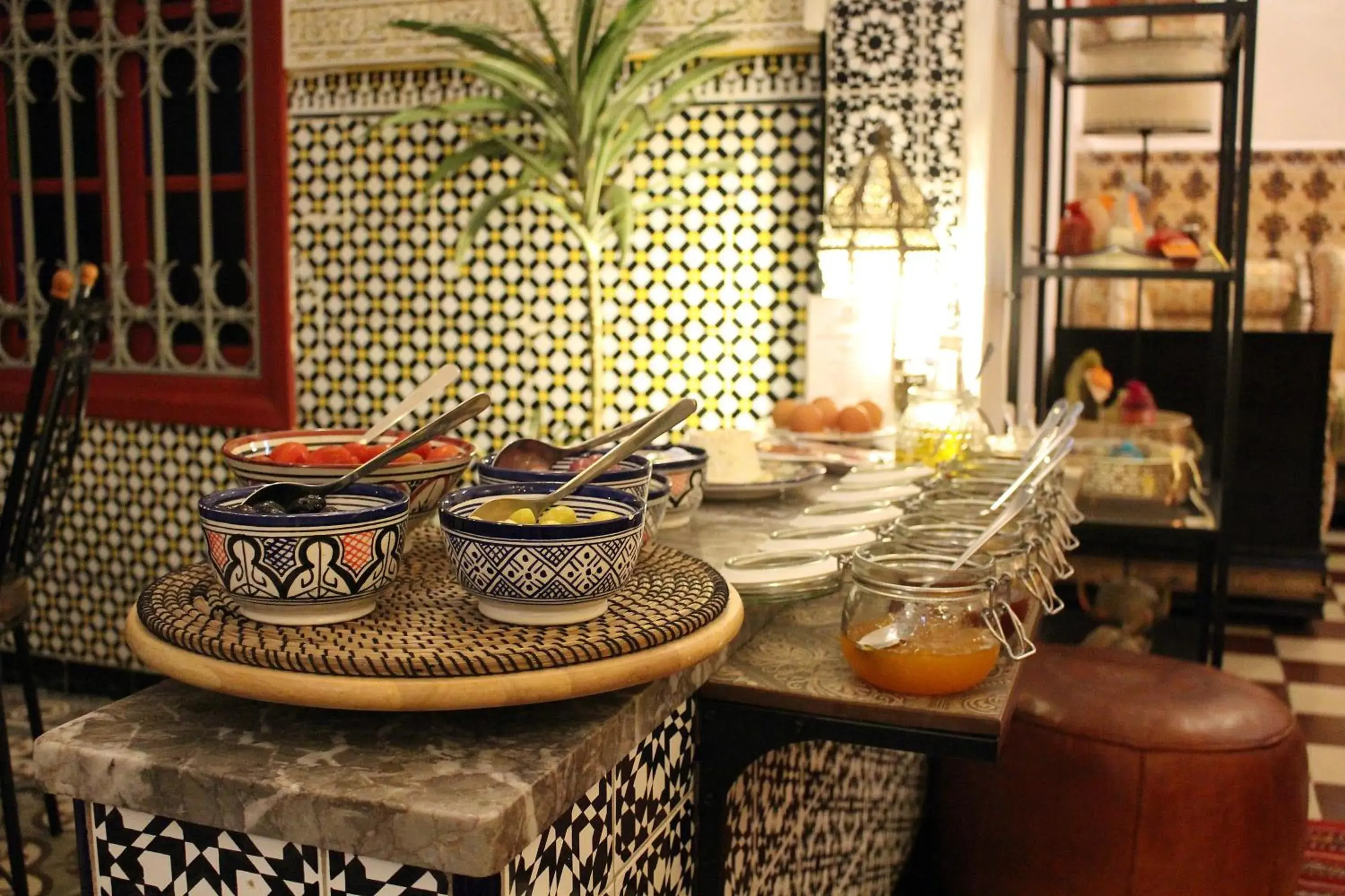 Buffet breakfast in Riad Meftaha Buffet breakfast in Riad Meftaha