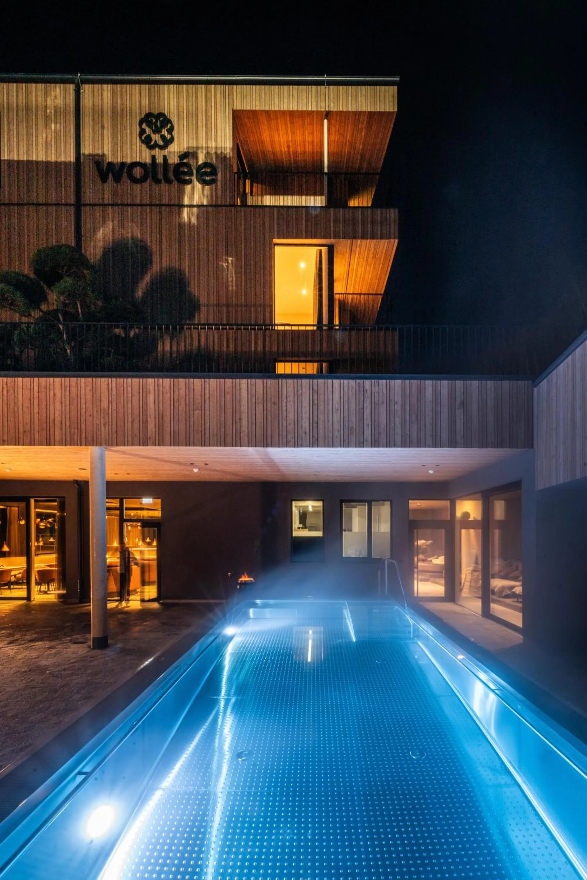 Pool view in Alpine Boutique Hotel wollée