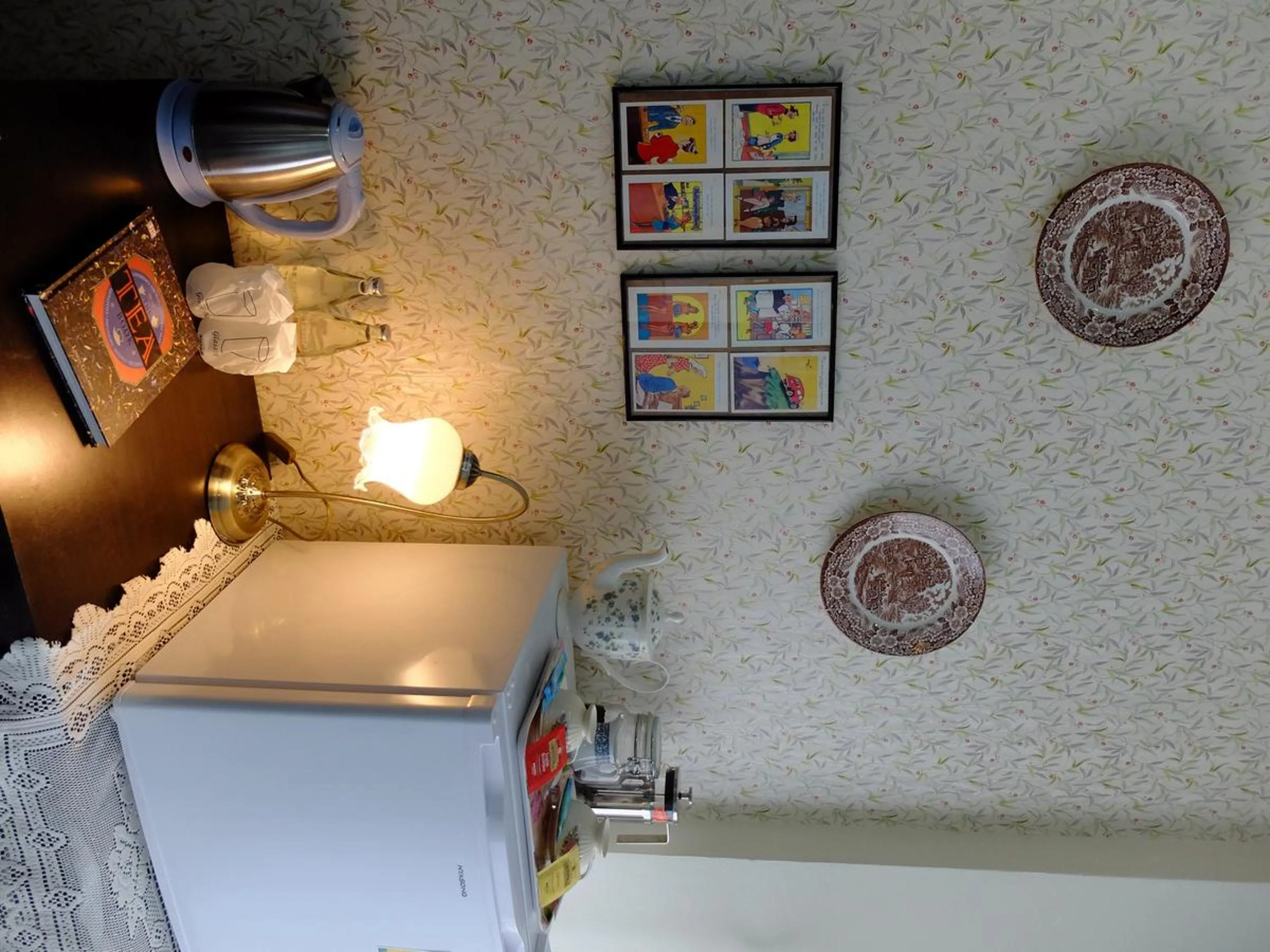 Decorative detail, Bed in The London Tearoom