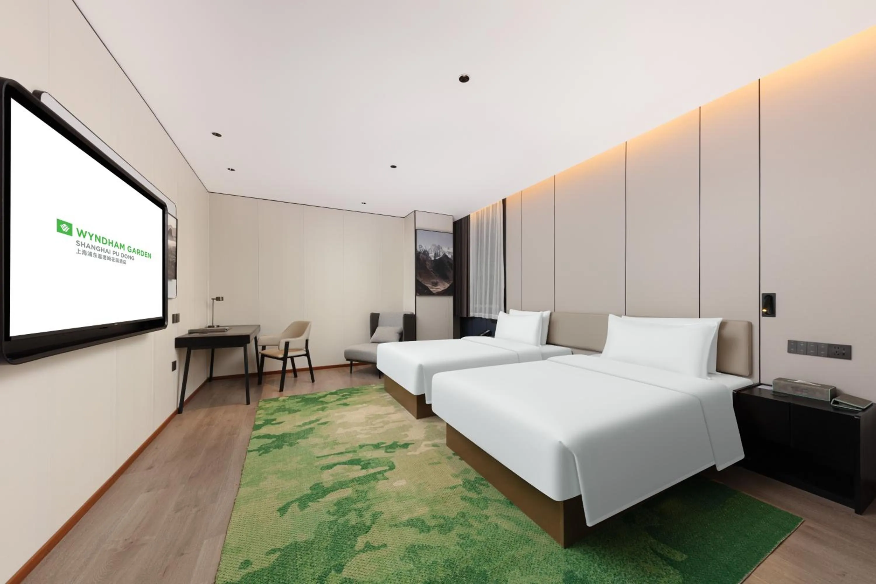 Photo of the whole room, Bed in 上海浦东温德姆花园酒店 Wyndham Garden Shanghai Pudong