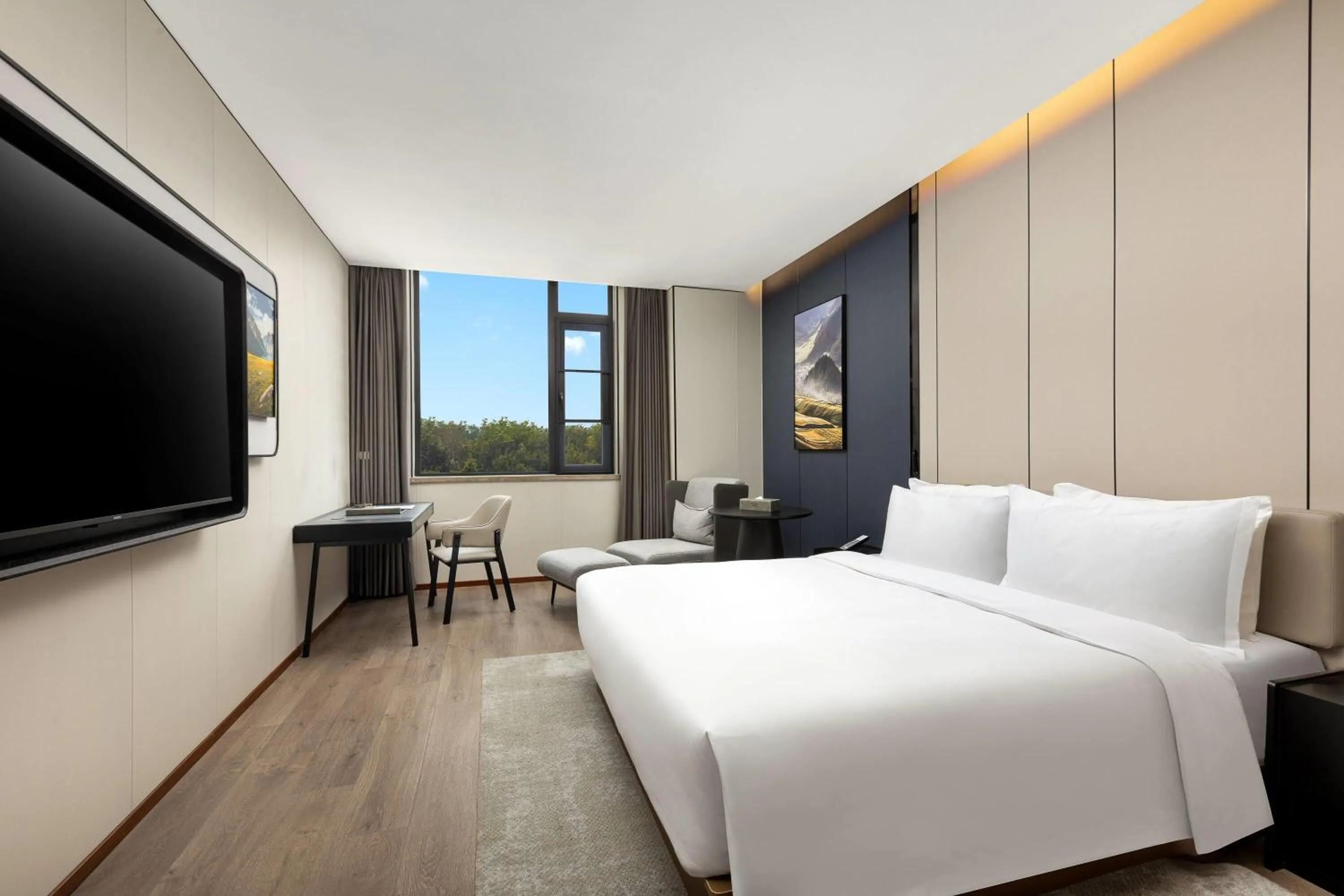 Photo of the whole room, Bed in 上海浦东温德姆花园酒店 Wyndham Garden Shanghai Pudong