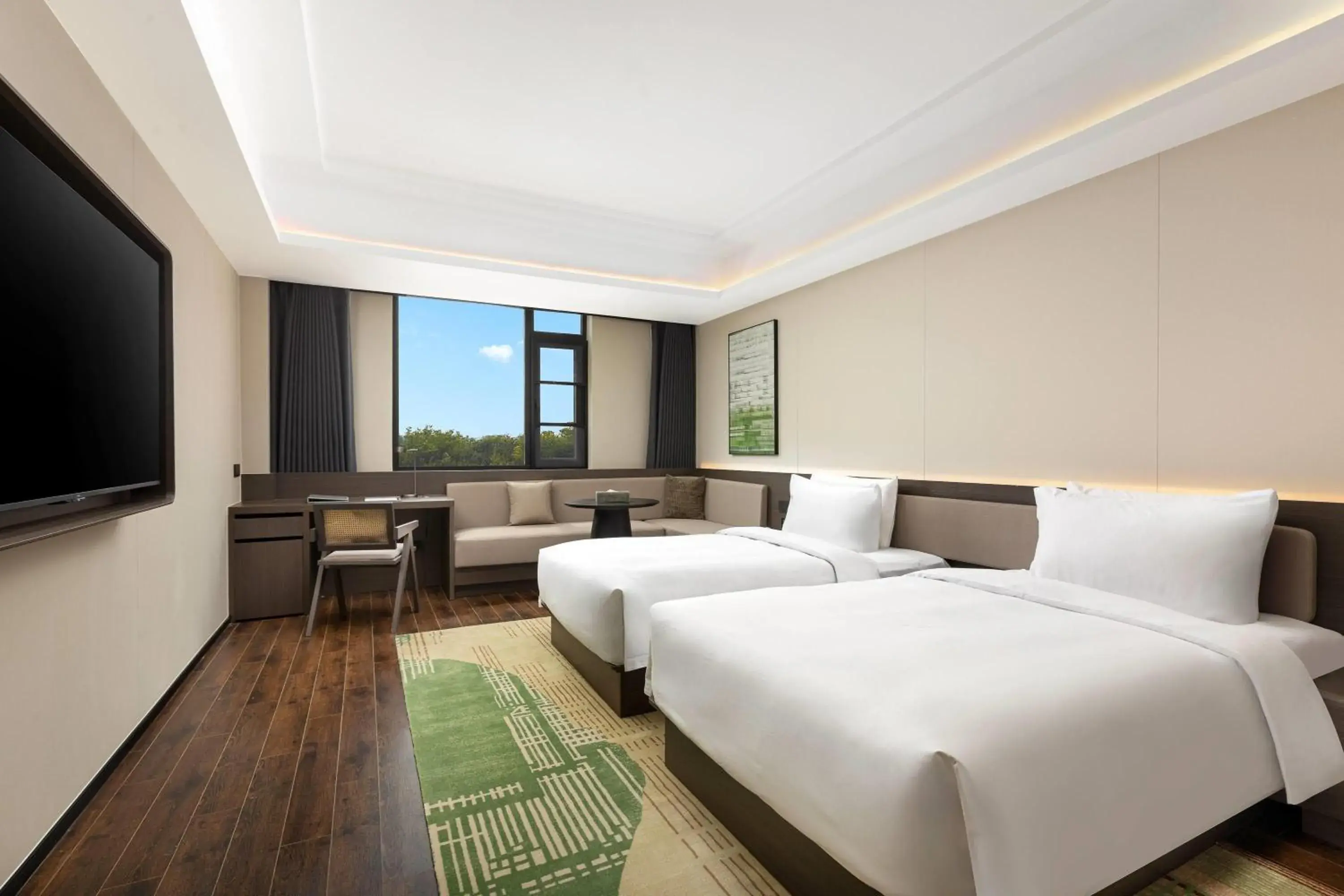 Photo of the whole room, Bed in 上海浦东温德姆花园酒店 Wyndham Garden Shanghai Pudong Photo of the whole room, Bed in 上海浦东温德姆花园酒店 Wyndham Garden Shanghai Pudong