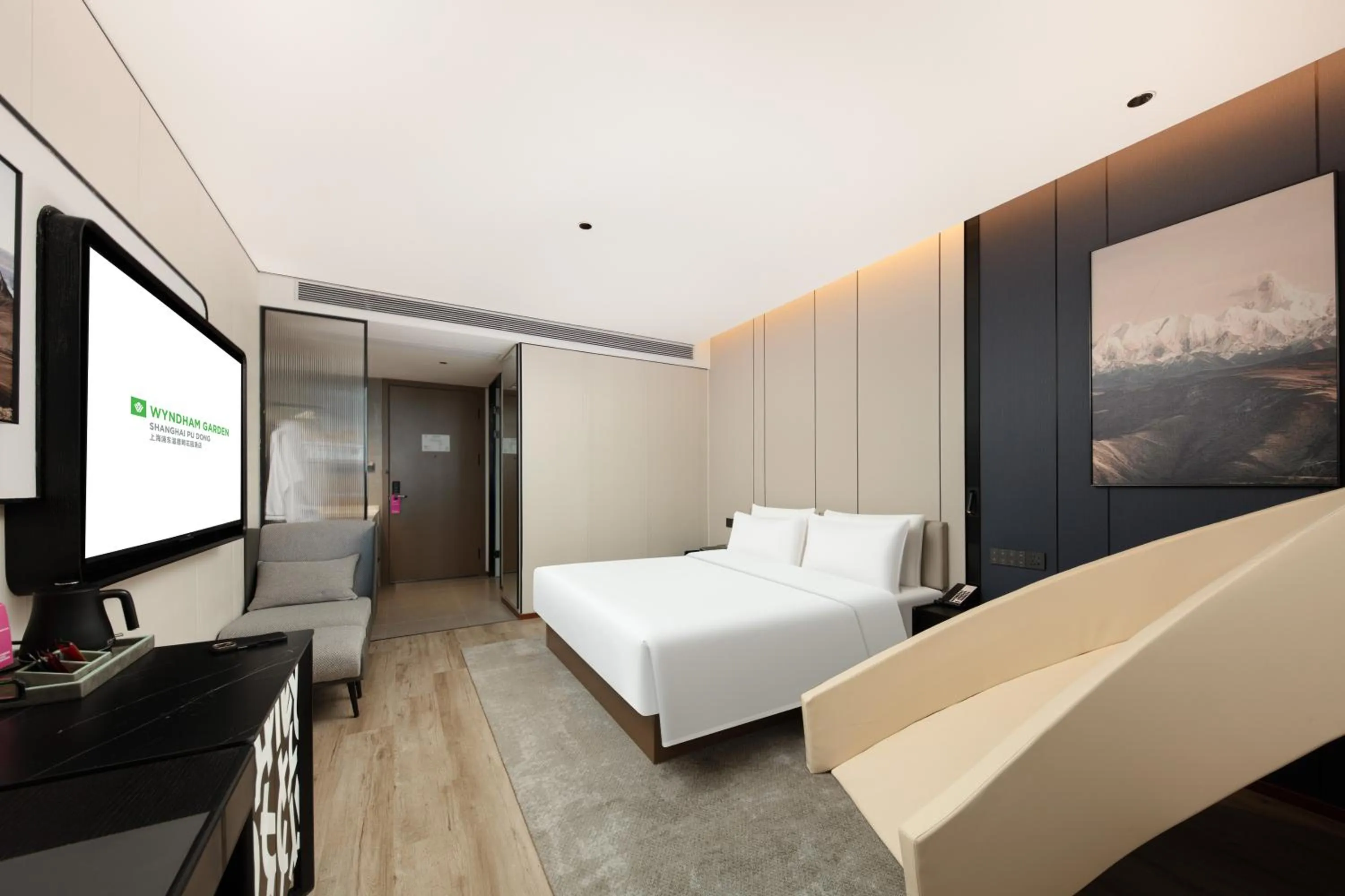 Bed in 上海浦东温德姆花园酒店 Wyndham Garden Shanghai Pudong