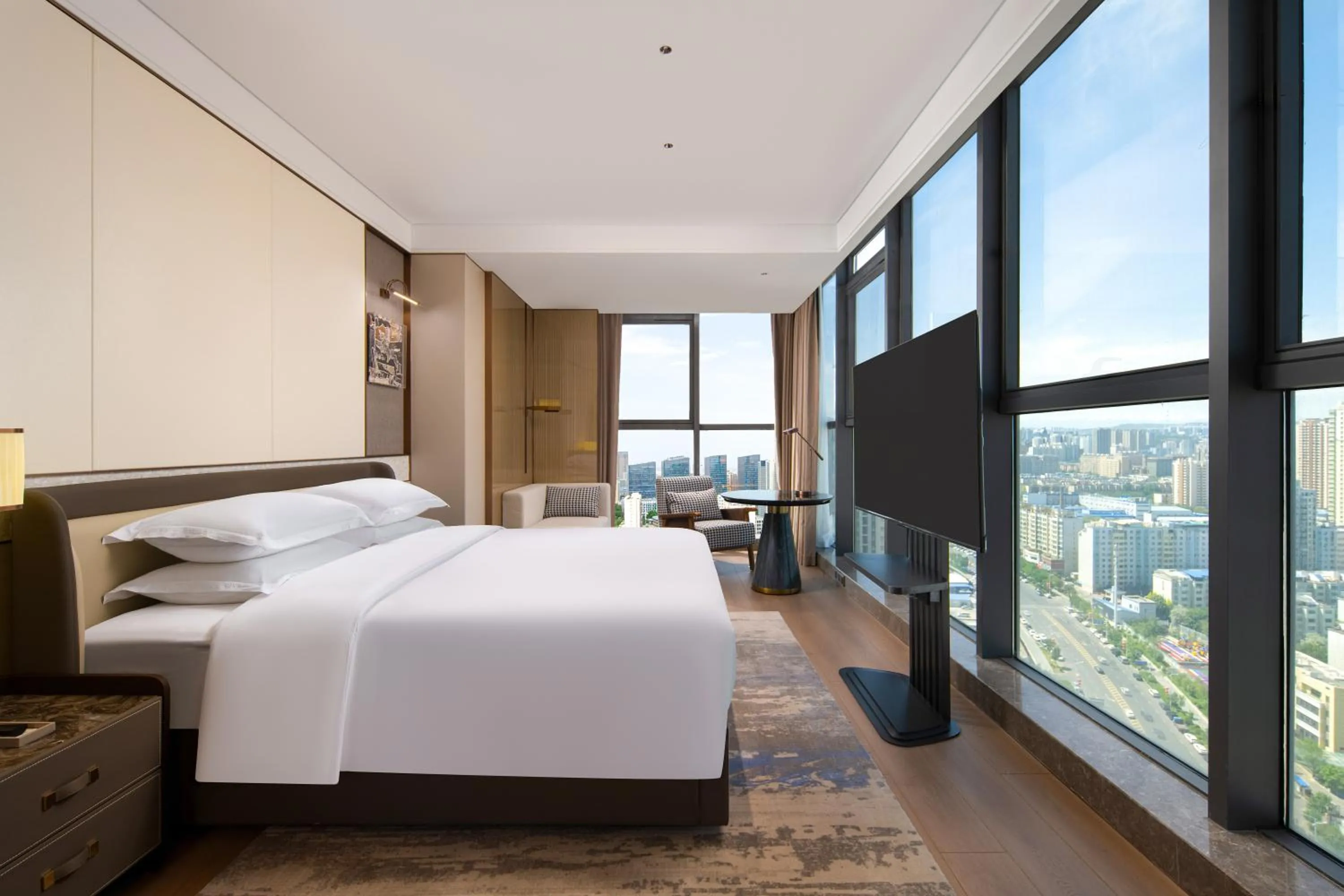 King Room with Two Double Beds and City View - Non-Smoking in Wyndham Garden Urumqi Innovation Square