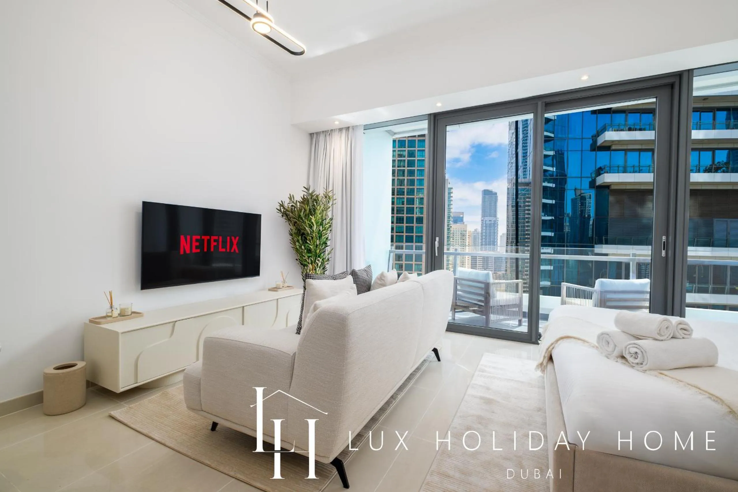 Living room in LUX The Silverene Marina View Studio 2