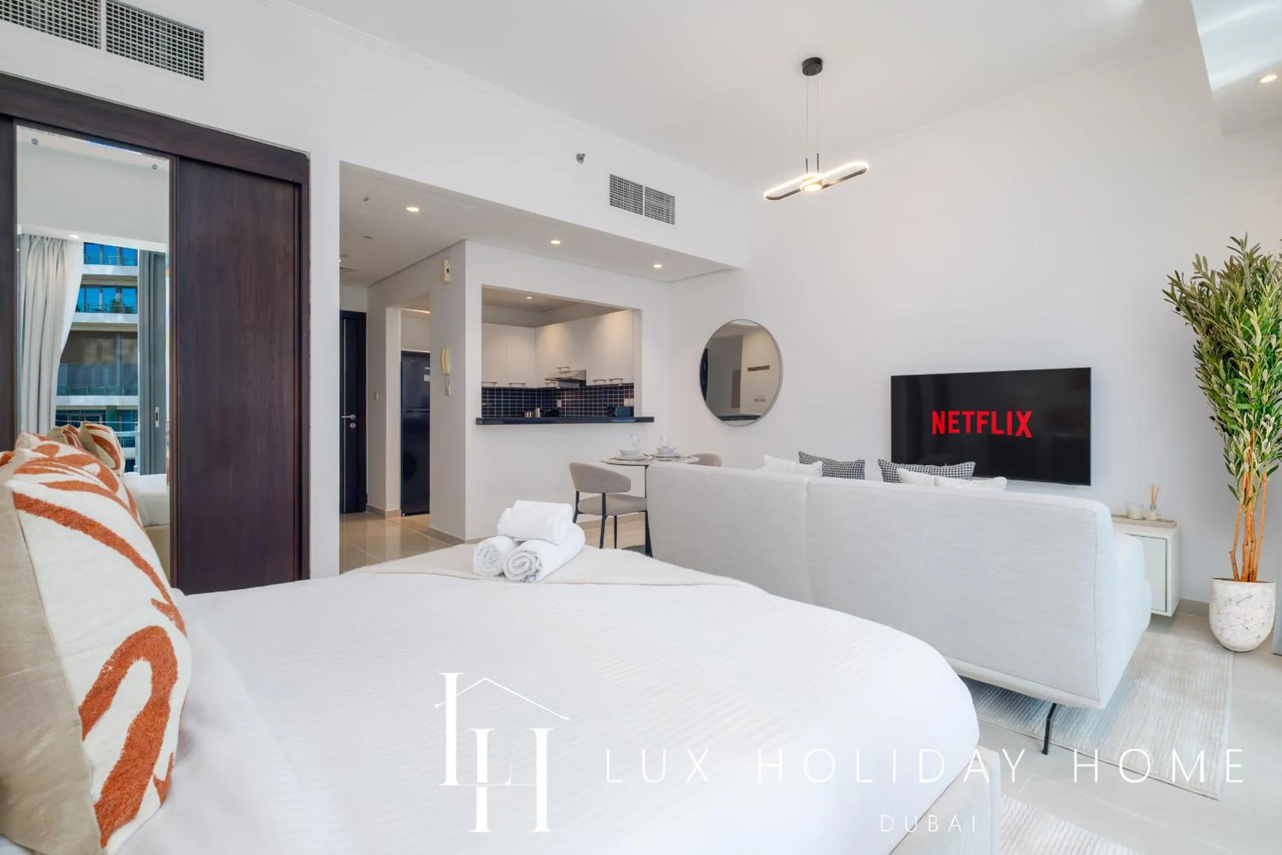 Bed in LUX The Silverene Marina View Studio 2