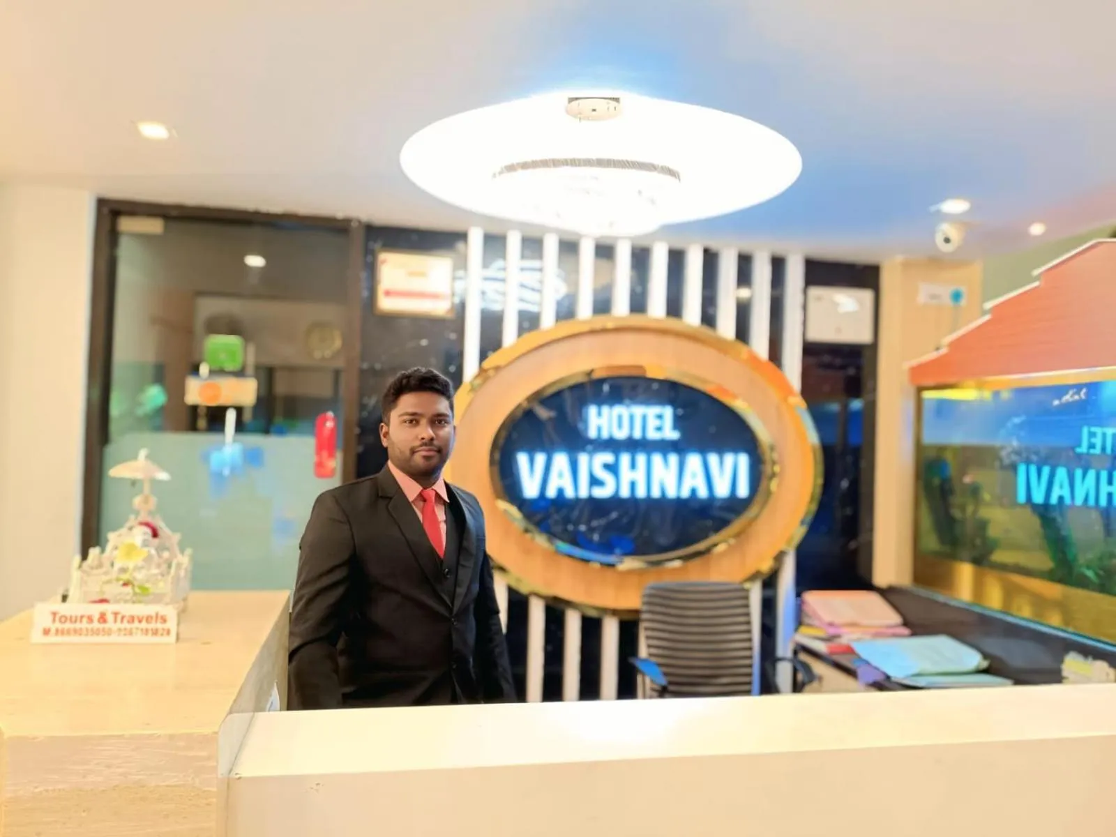 Lobby or reception in Hotel Vaishnavi