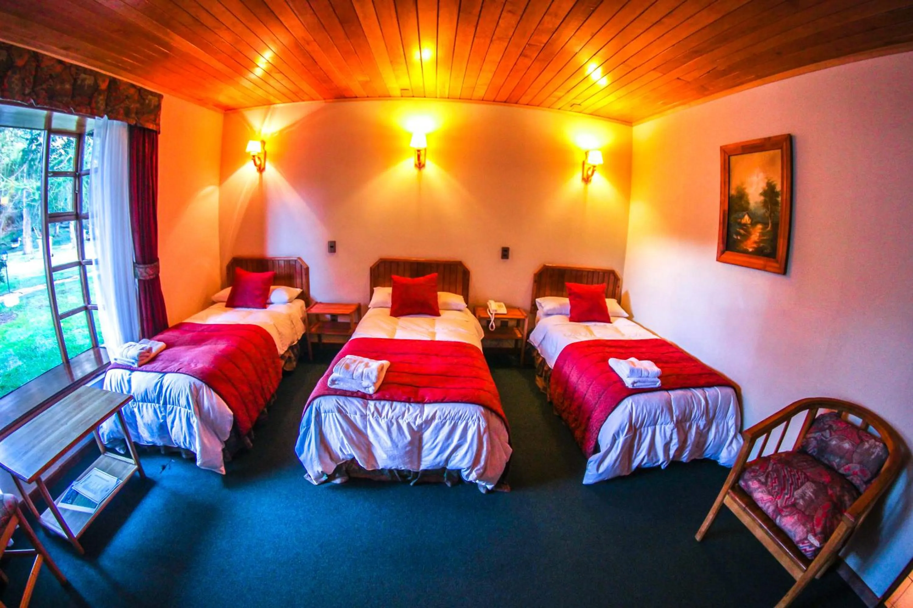 Bed in Hostería Pehoe