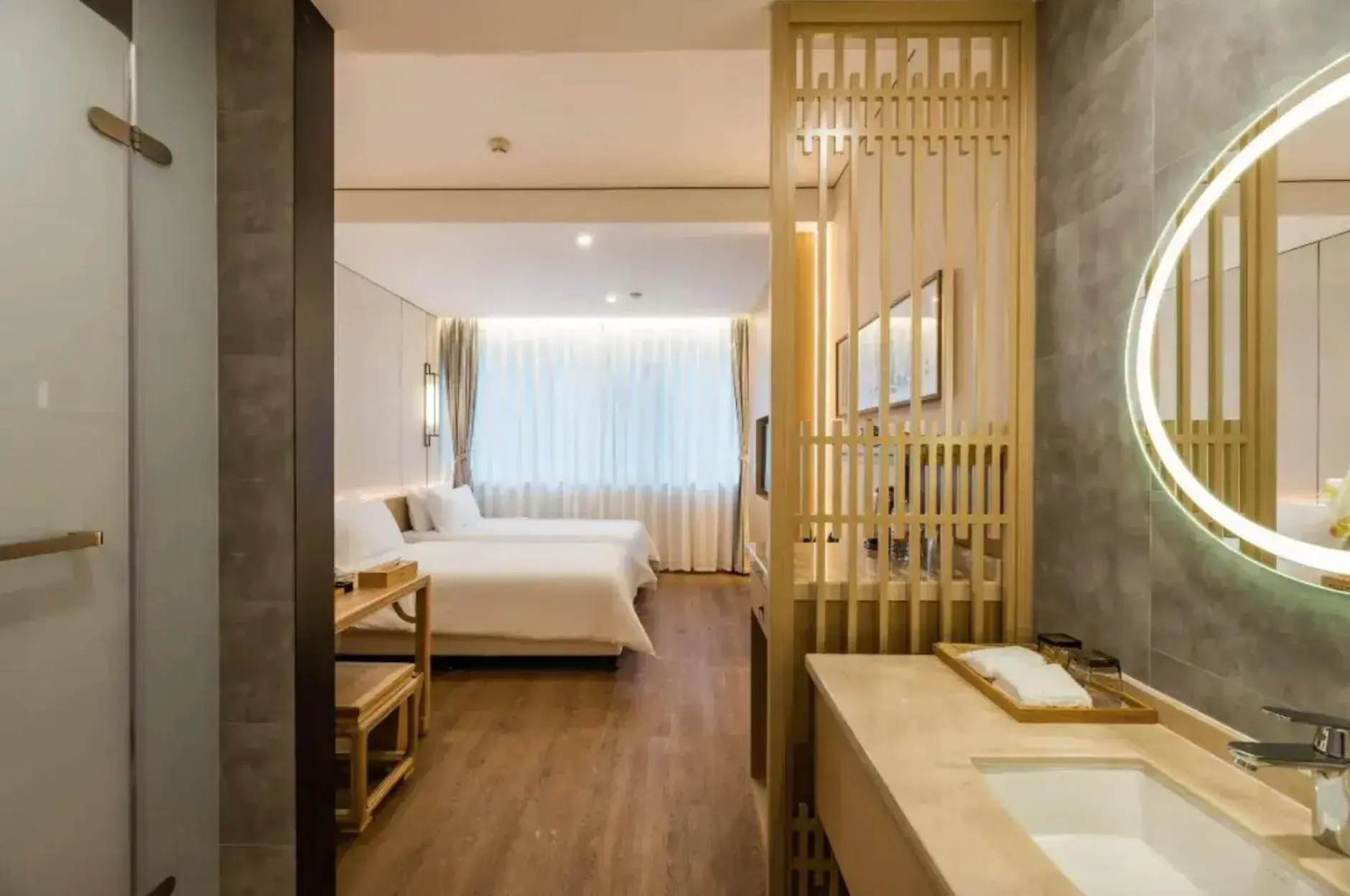 Twin Room with Private Bathroom in The Hidden House, Chengdu Chunxi Road Tianfu Square Branch Twin Room with Private Bathroom in The Hidden House, Chengdu Chunxi Road Tianfu Square Branch